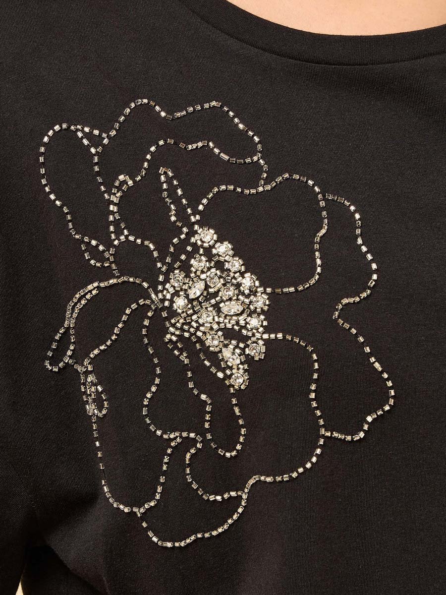 Bead Embellished T-Shirt