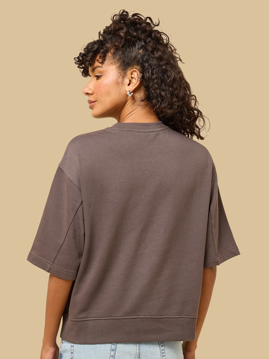 Stitch Embellished Oversized T-Shirt