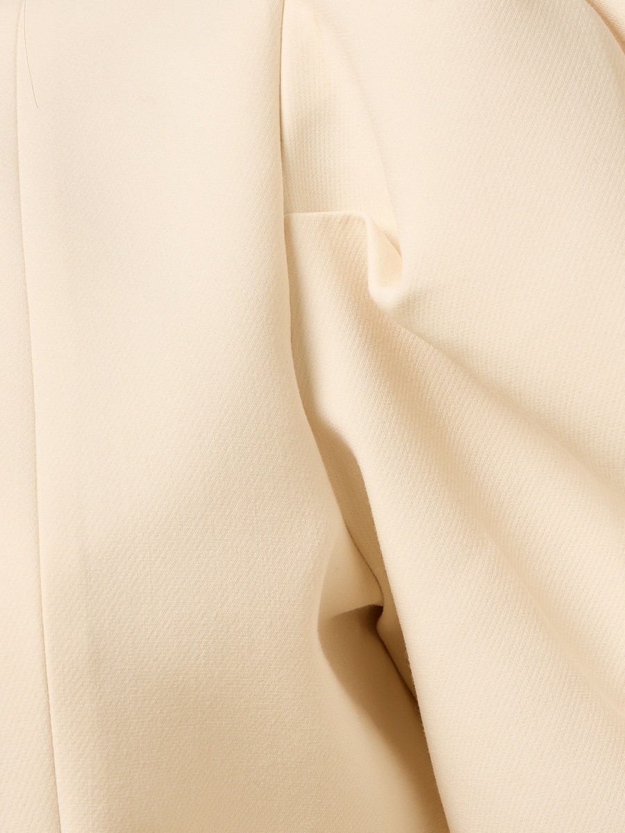 Panelled Peplum Top with Puff Sleeves