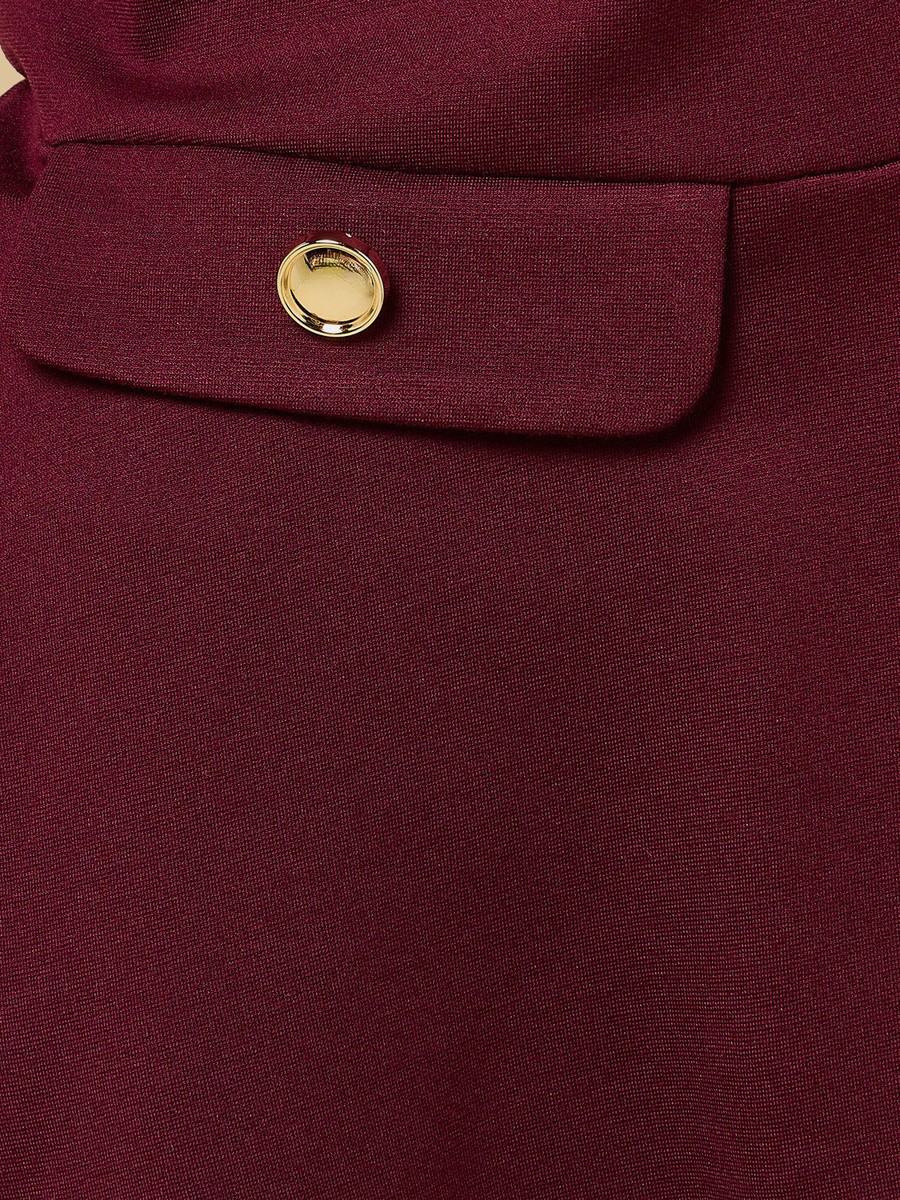 Flap Accent Peplum Top