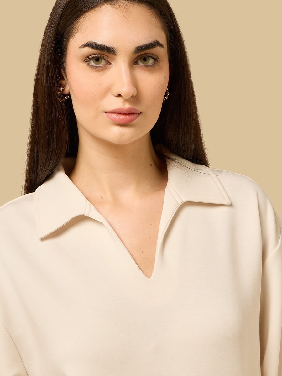 Collared Modal Top