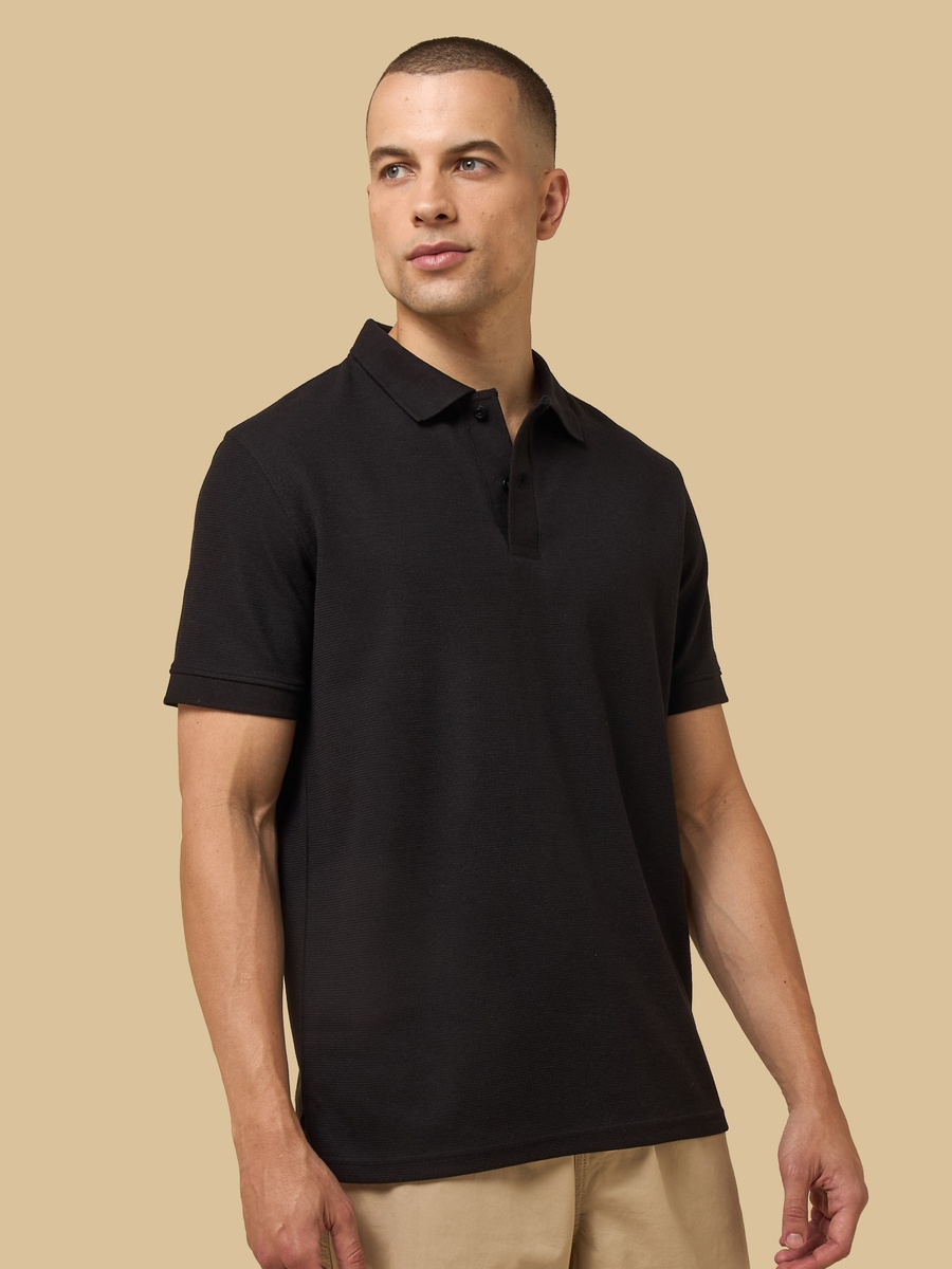 Textured Polo T-Shirt