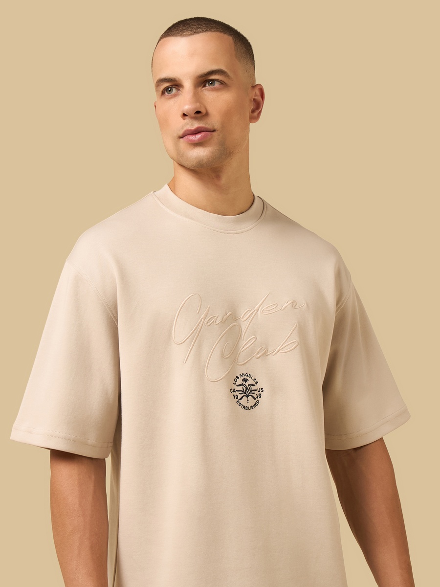 Embroidered Relaxed Fit Interlock T-Shirt