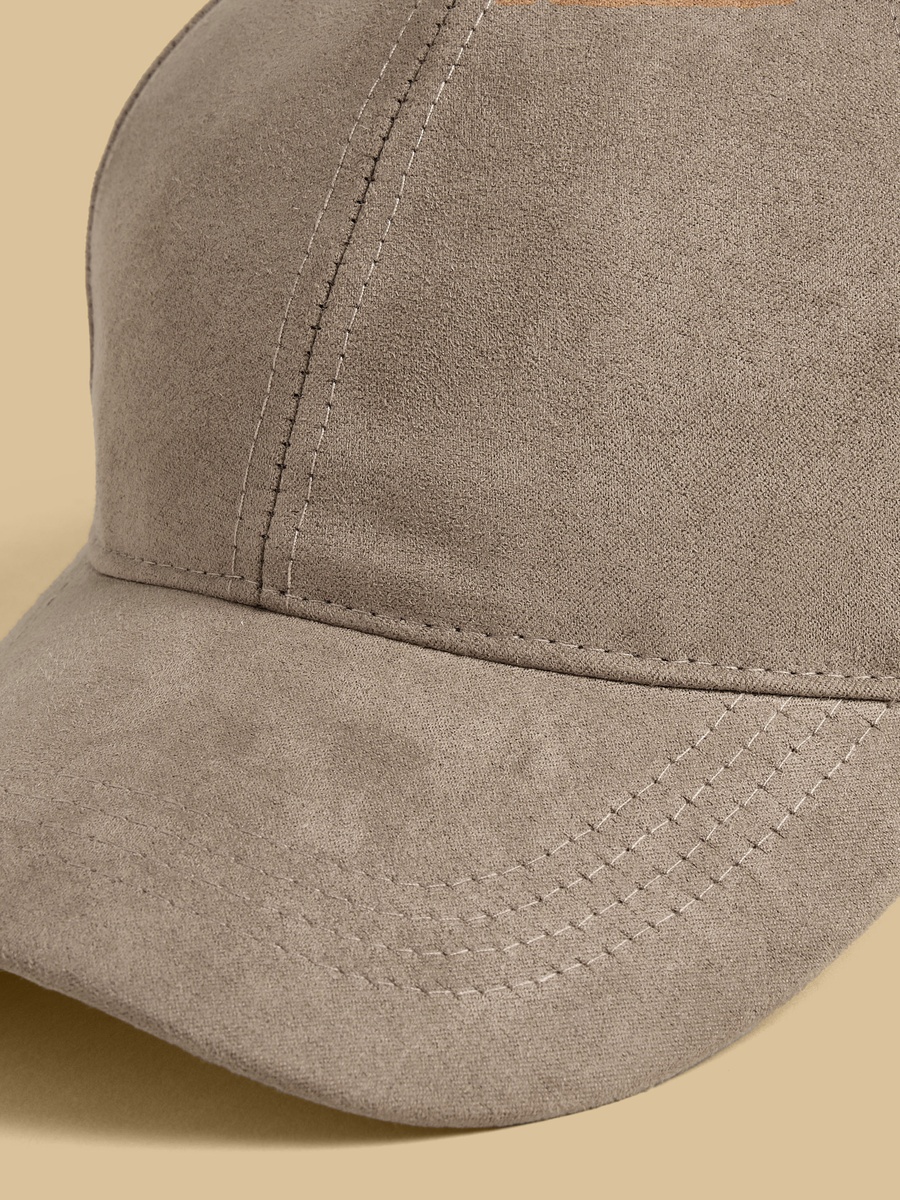 Stitch Detail Cap with Hook and Loop Closure