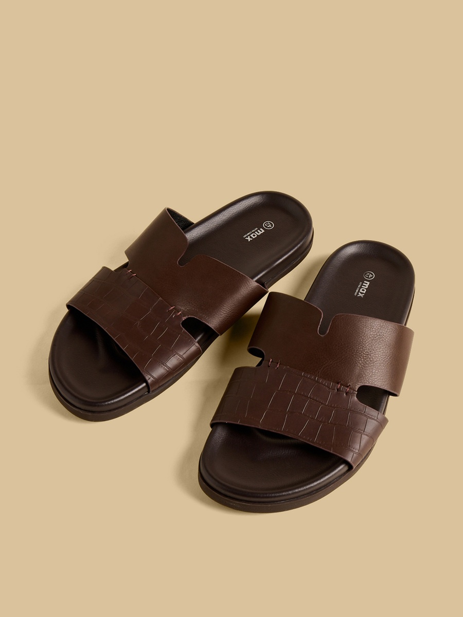 Textured Slip-On Sandals