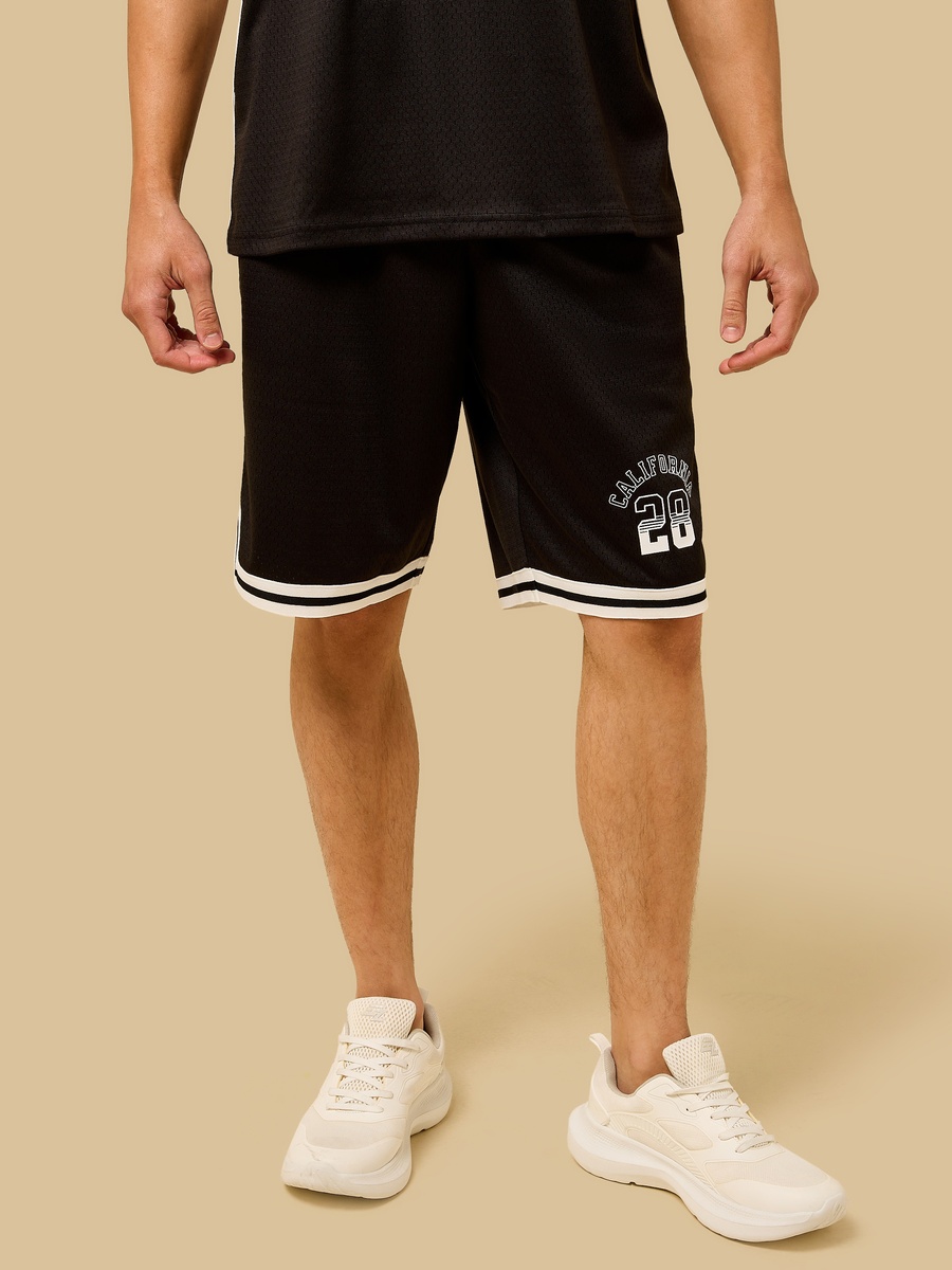 Varsity Print Mesh Shorts