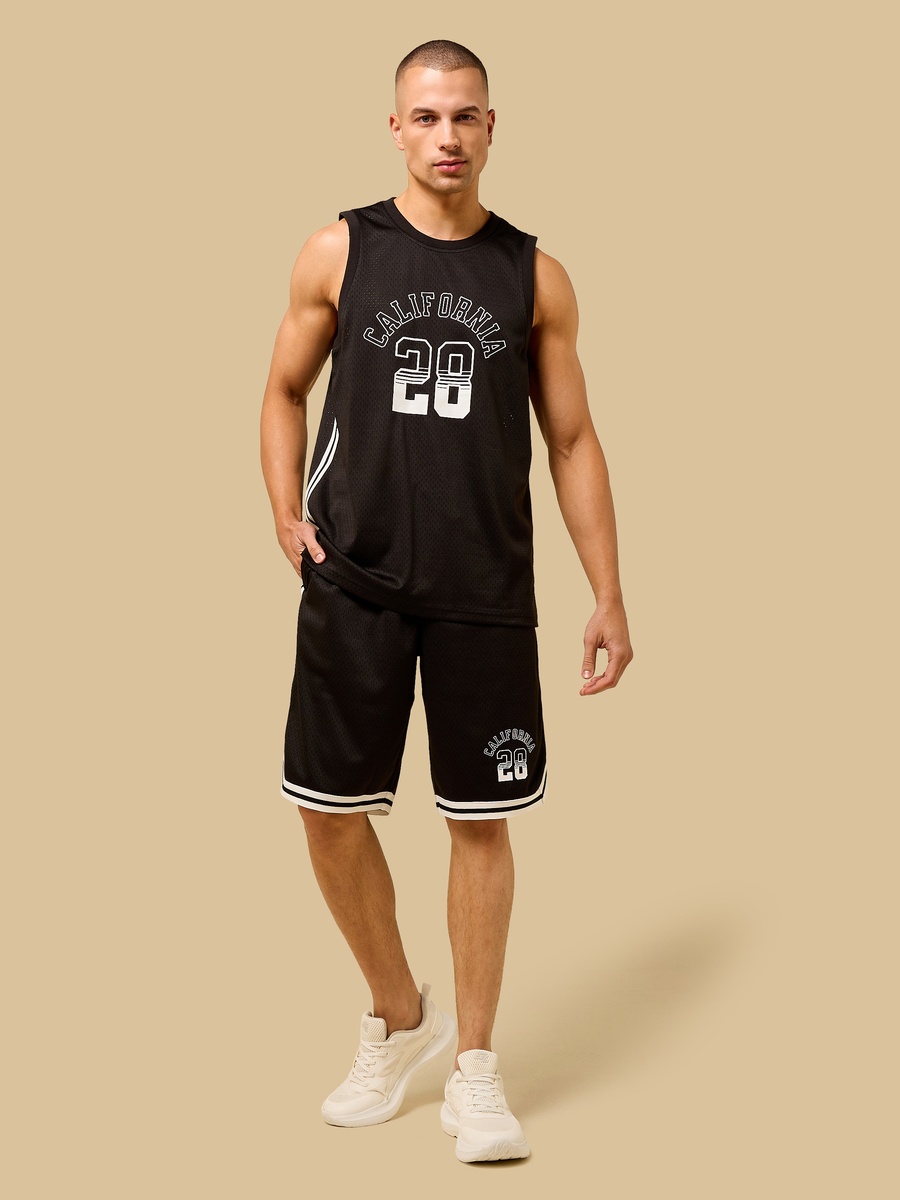 Varsity Print Mesh Shorts