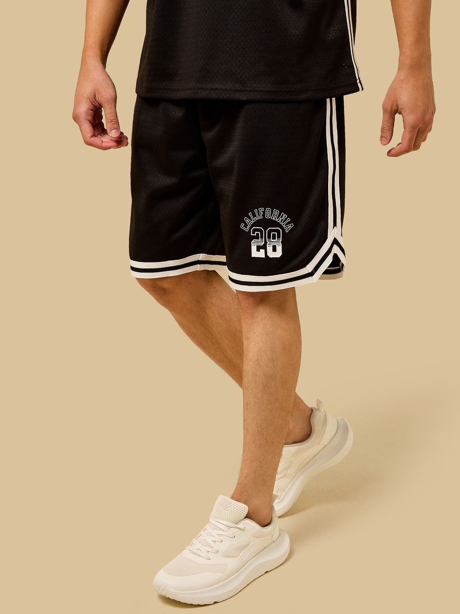 Varsity Print Mesh Shorts