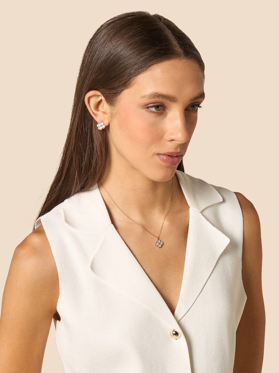 Embellished Pendant Necklace and Stud Earrings Set