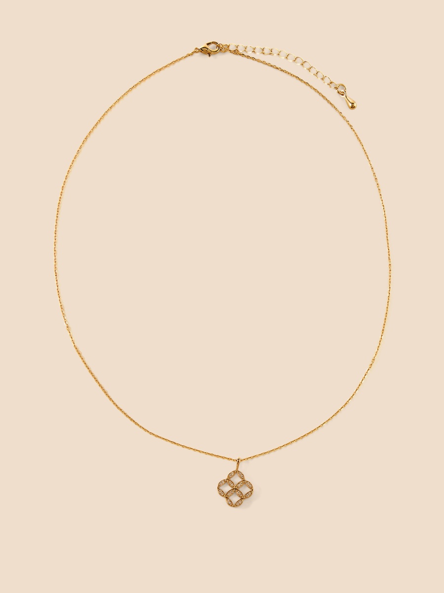 Embellished Pendant Necklace and Stud Earrings Set