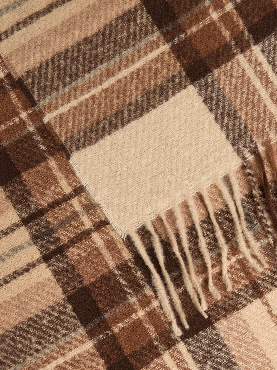 Checked Scarf with Tassel Detail