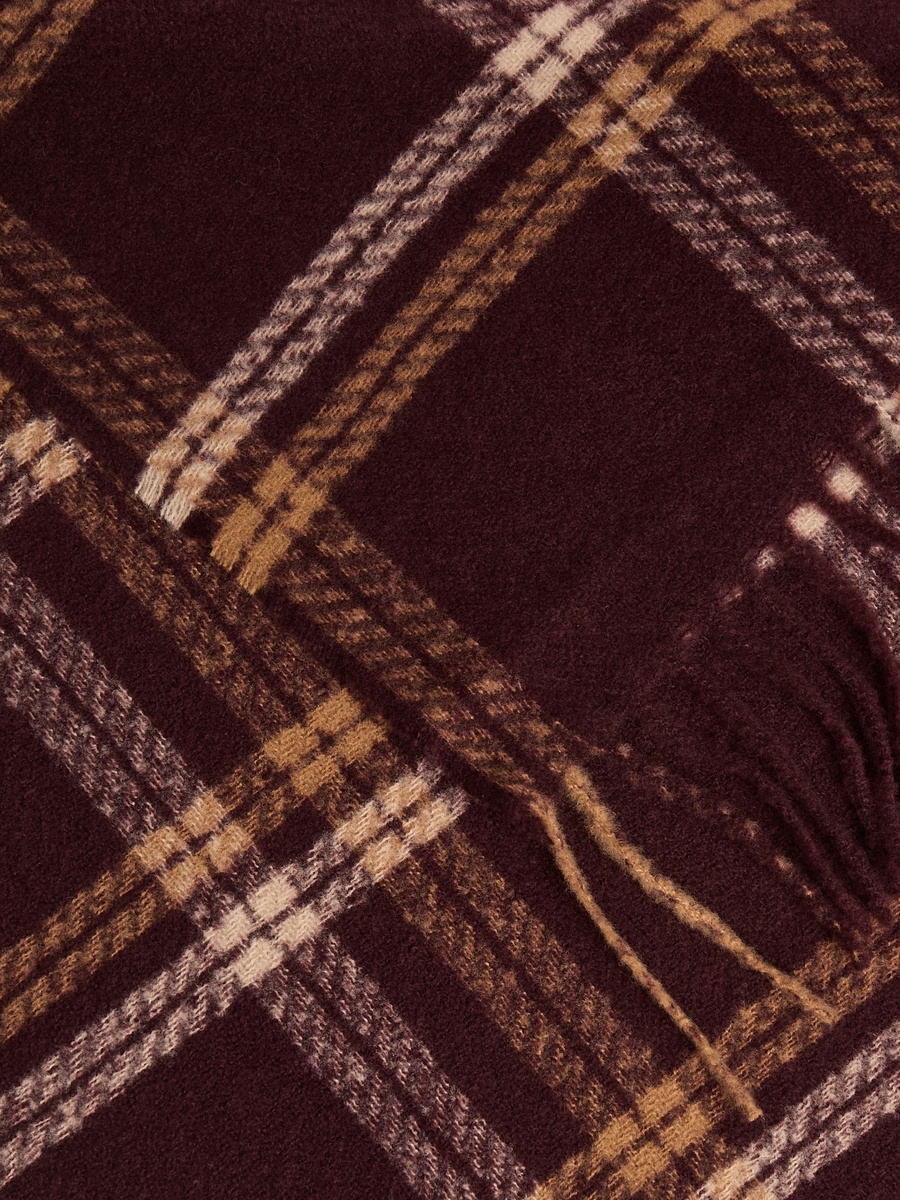Checked Scarf with Tassel Detail