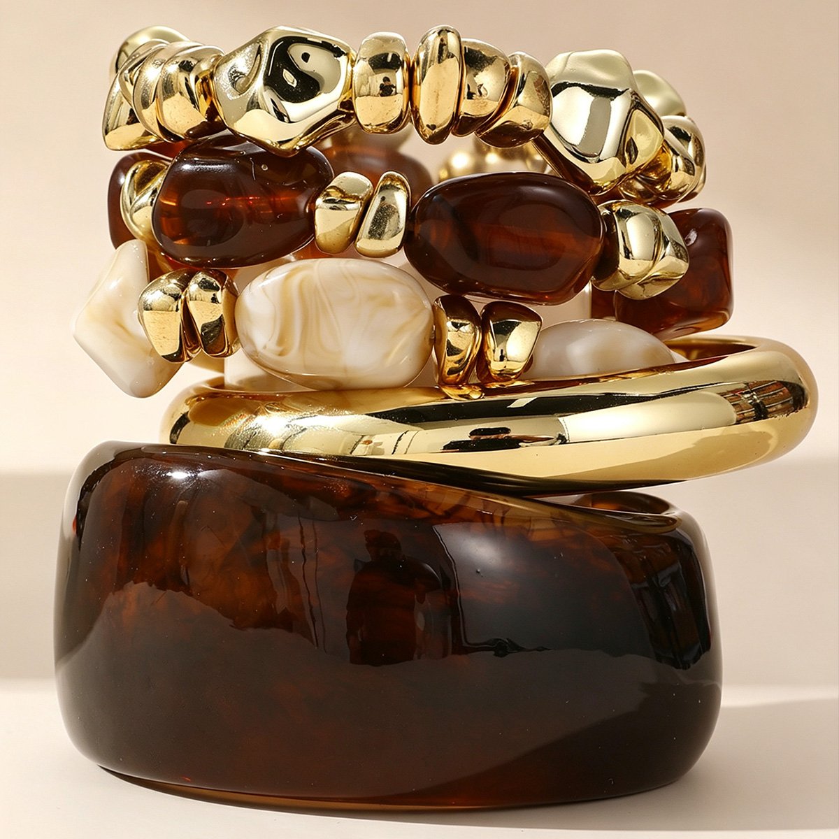 Pack of 5 - Multi-Color Stackable Bracelet