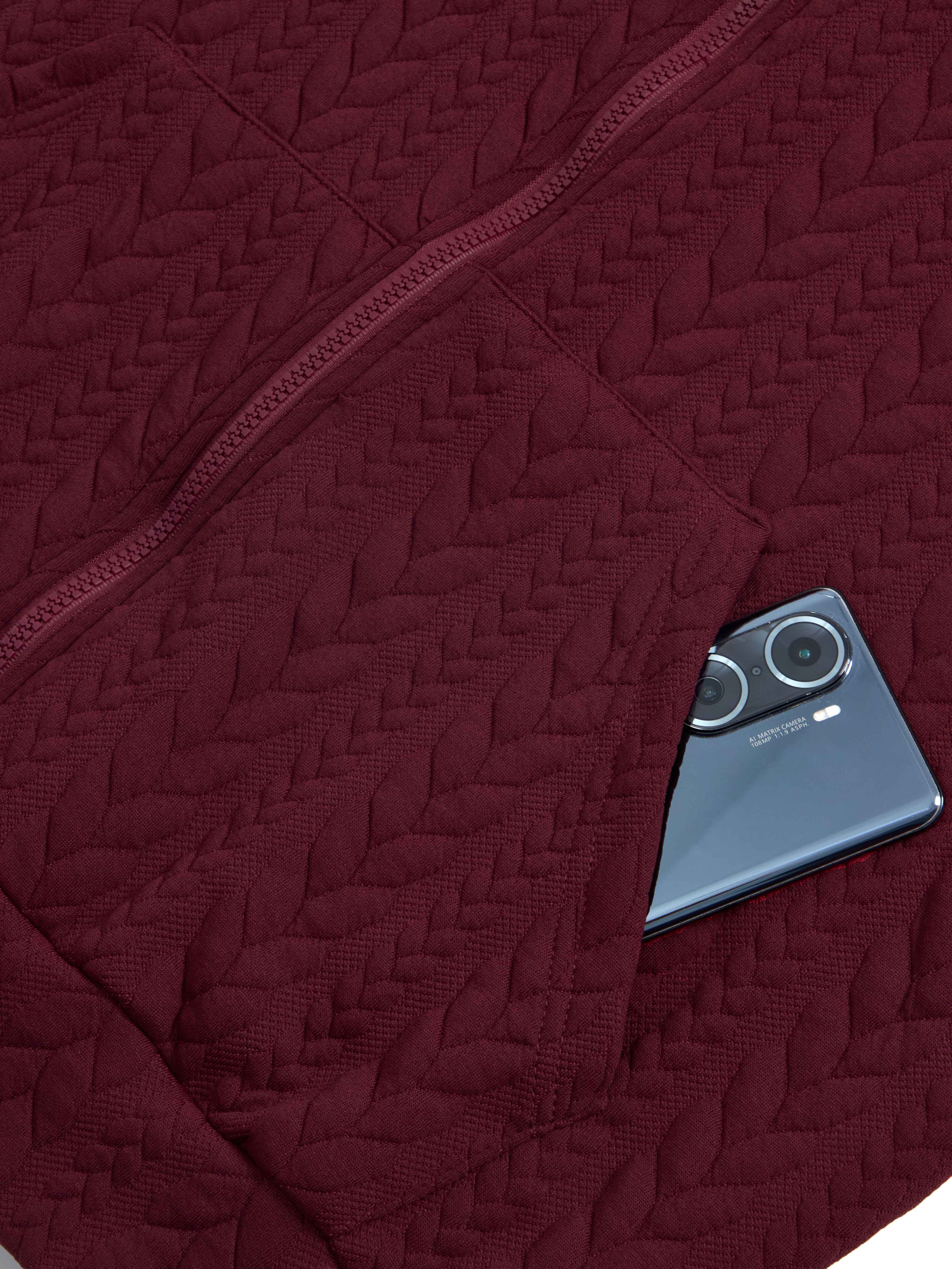 Burgundy Texture Regular Jacket