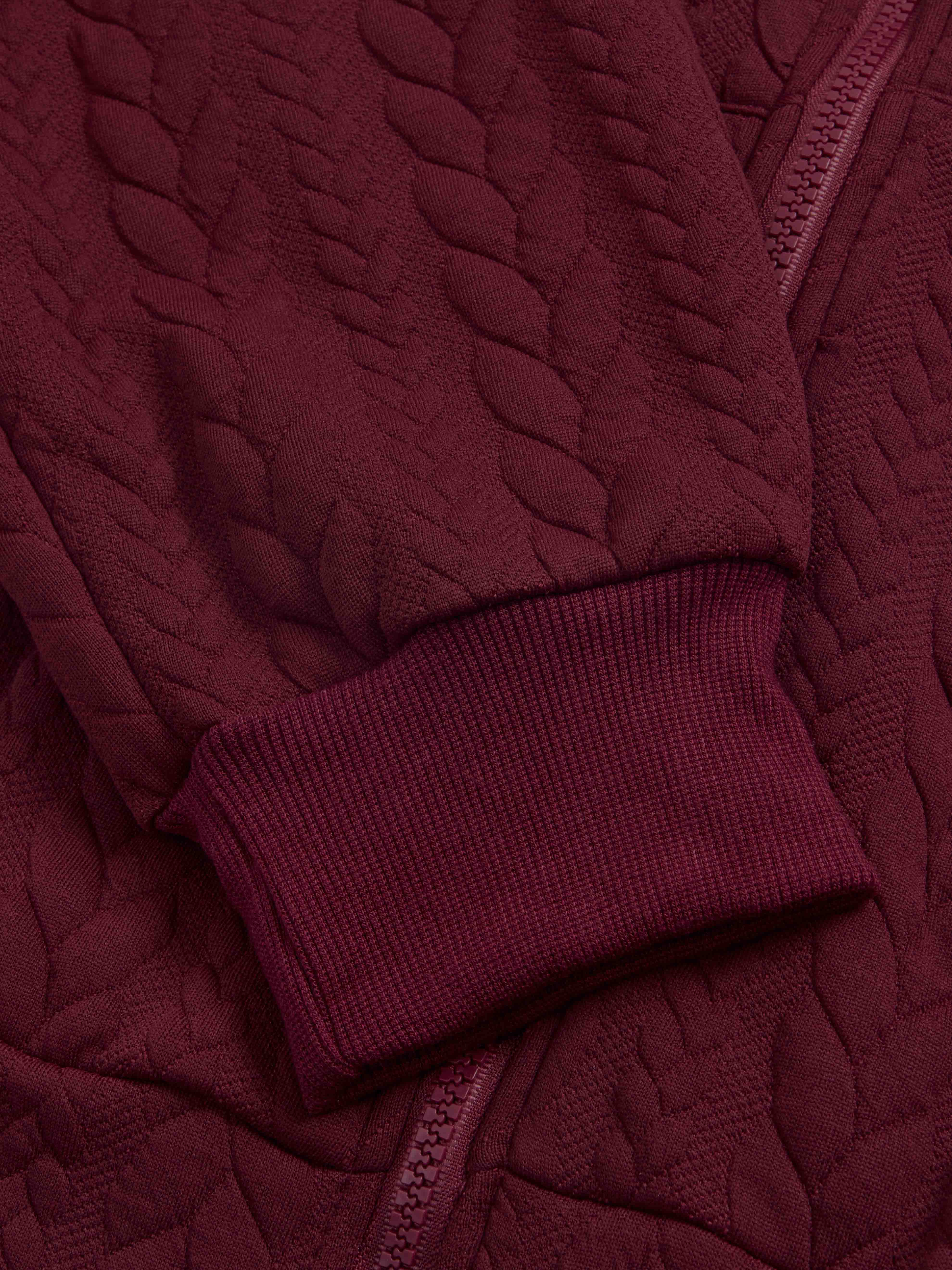 Burgundy Texture Regular Jacket