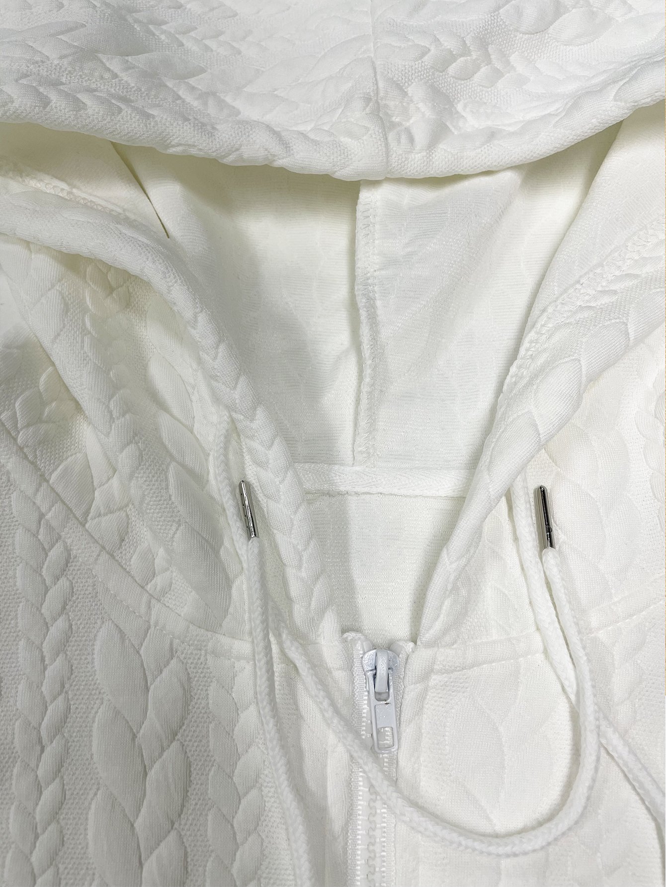 Off White Texture Regular Jacket