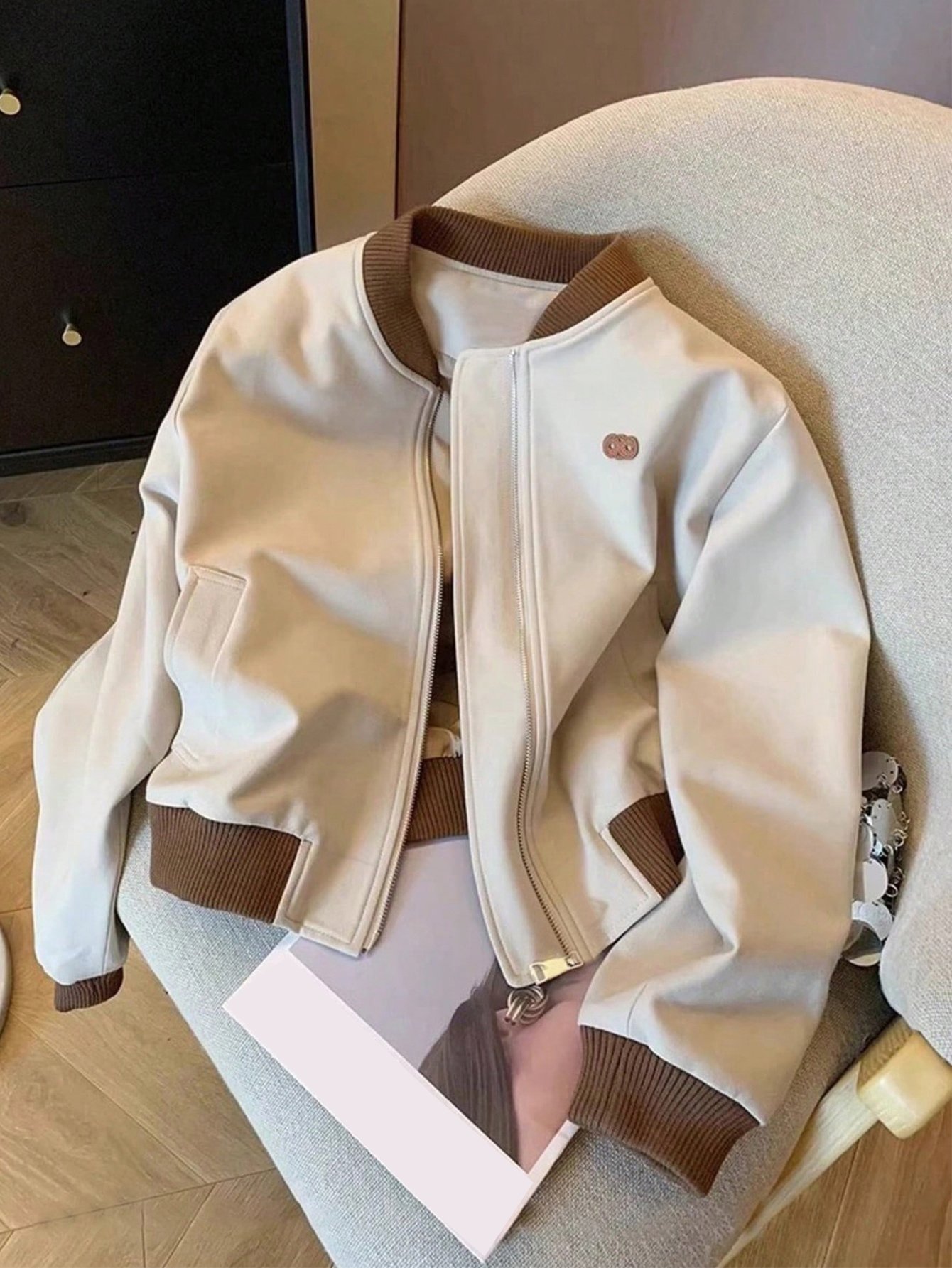Beige Solid Regular