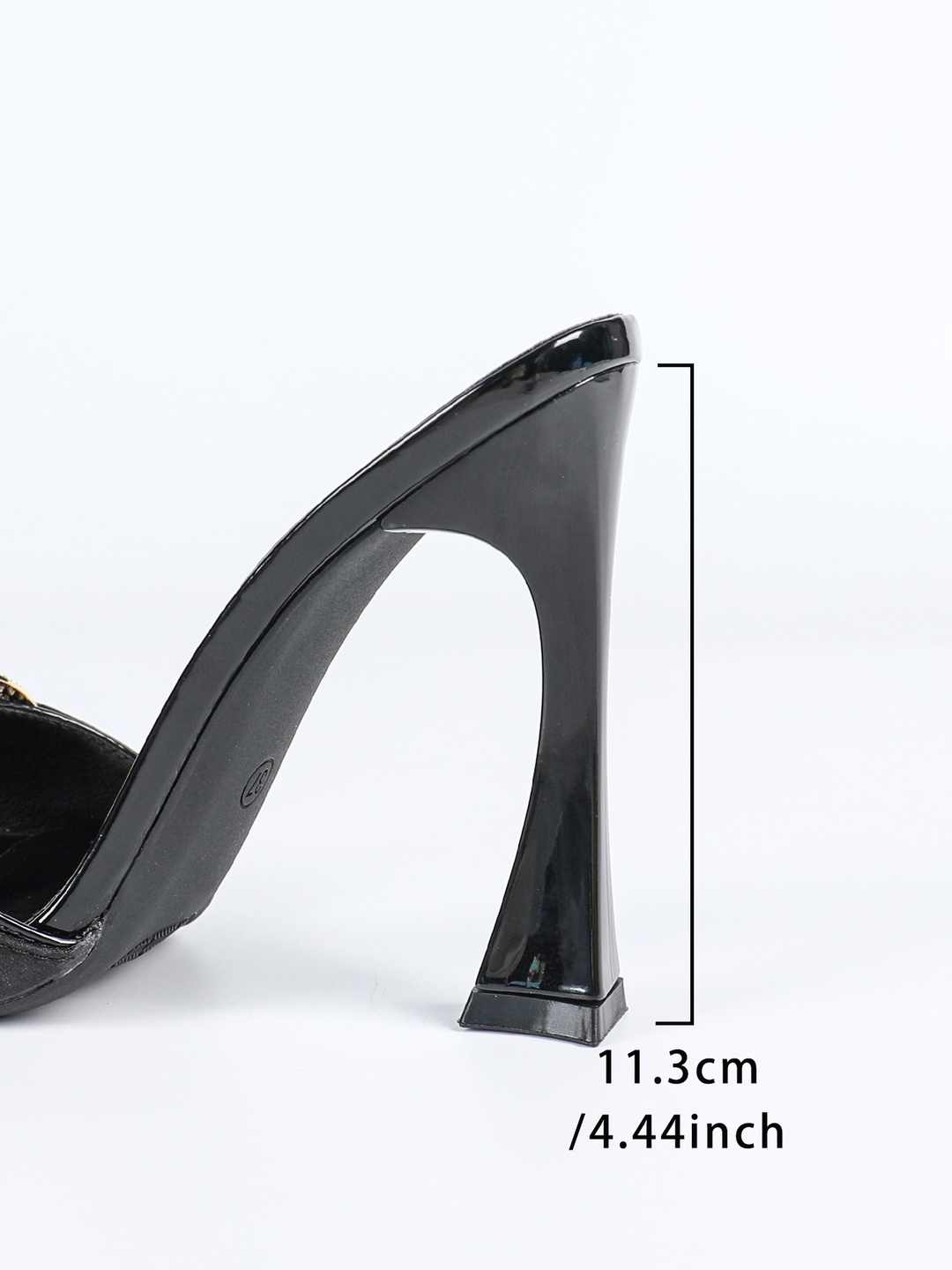 Black Rhinestone Bow High-Heel Sandals