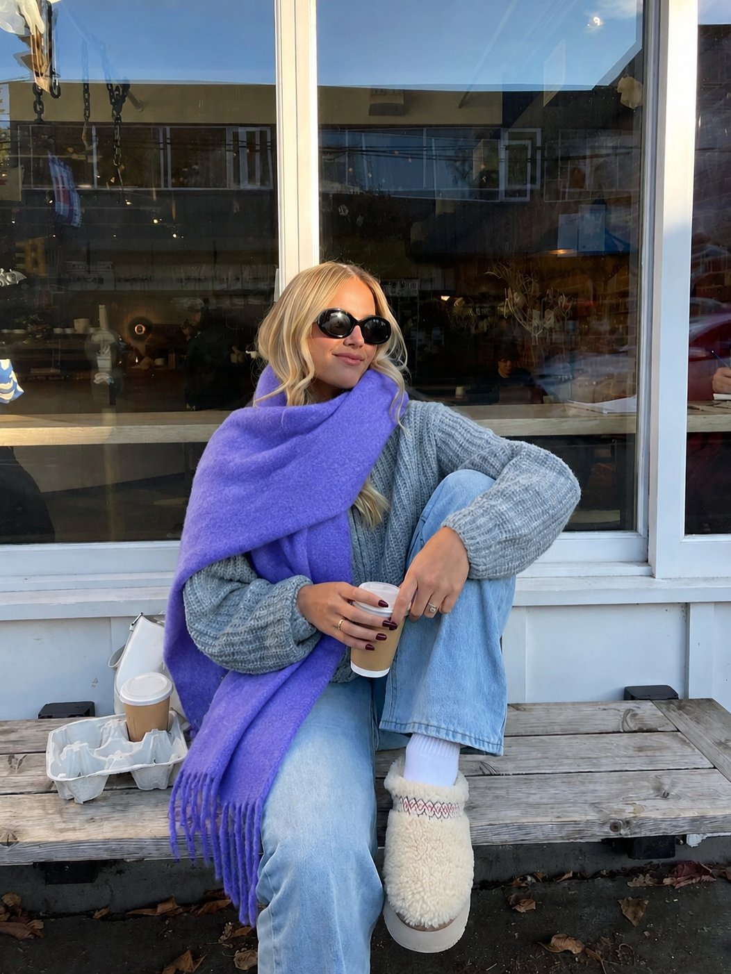 Purple Cozy Neck Scarf