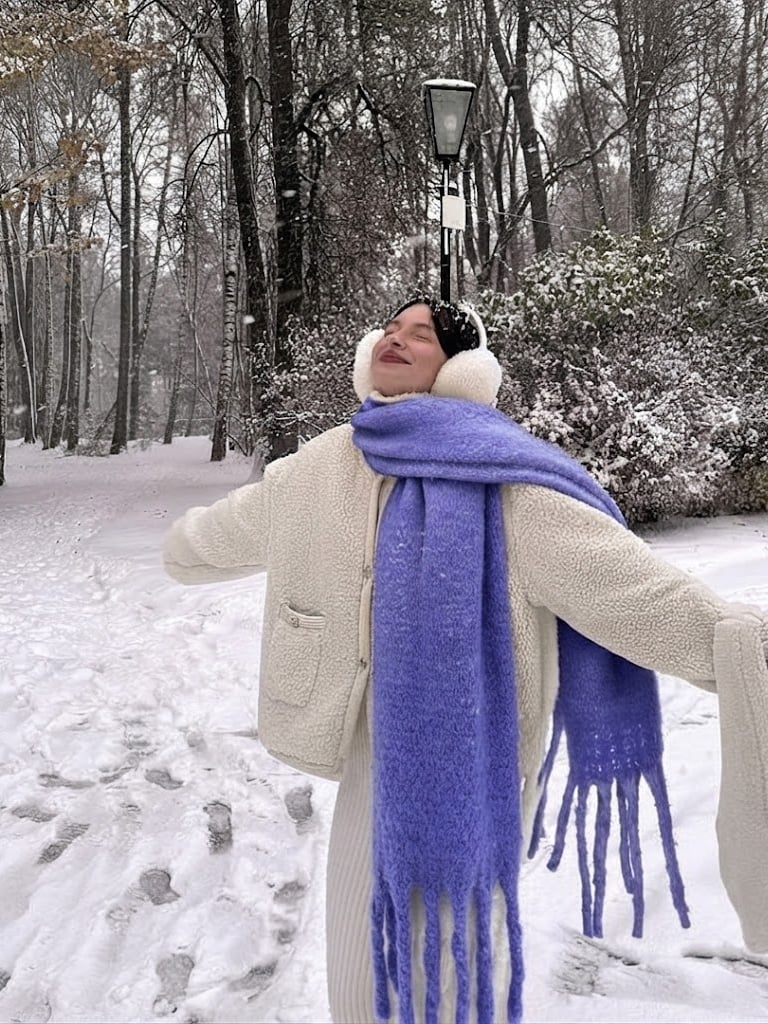 Purple Cozy Neck Scarf