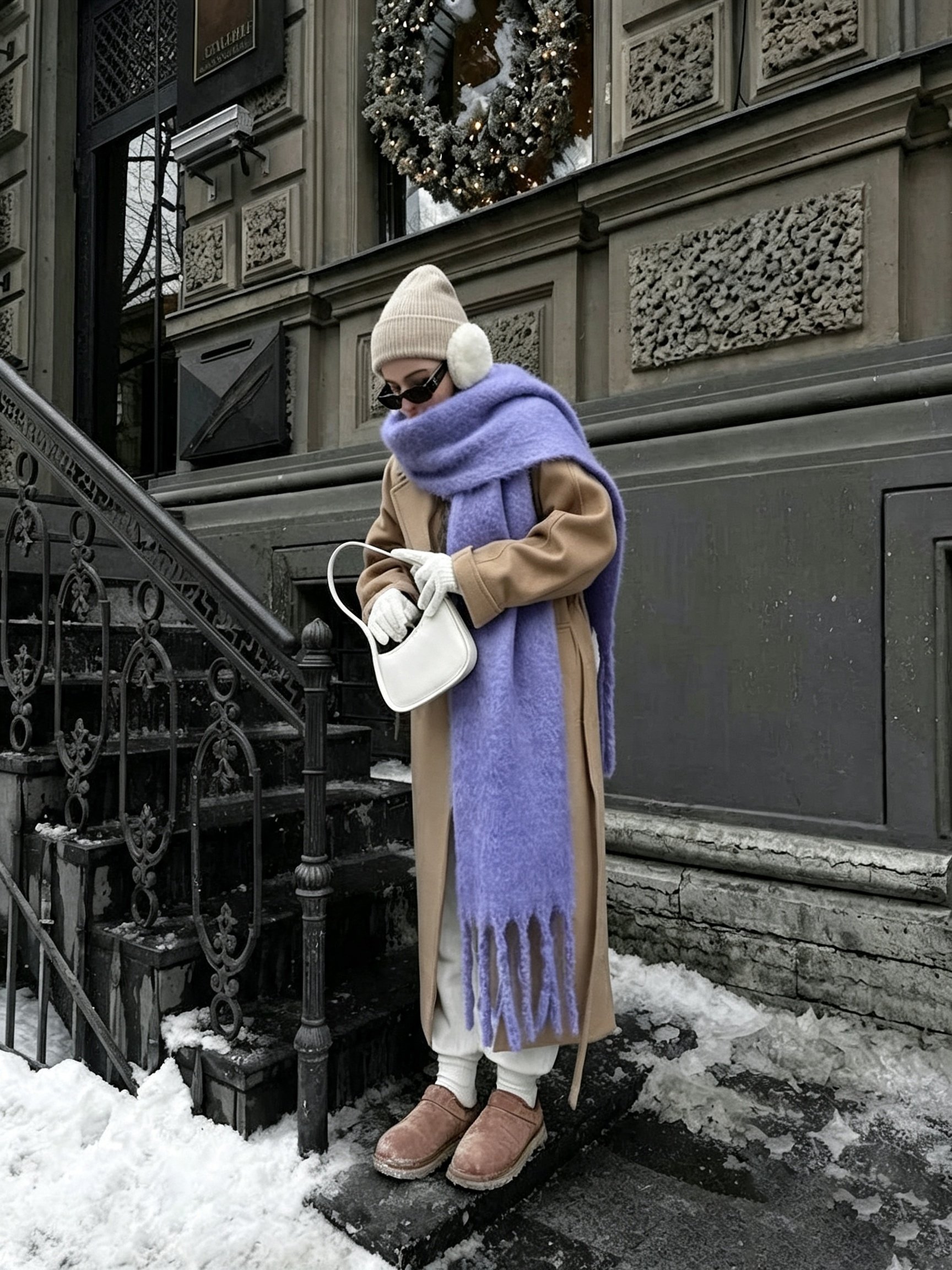 Purple Cozy Neck Scarf