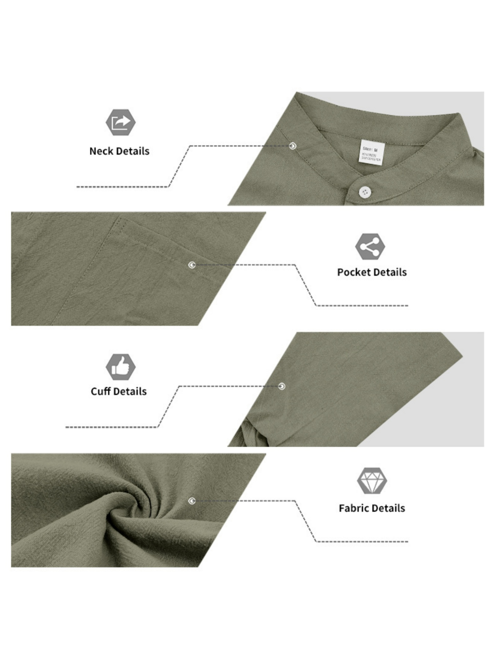 Men Green Linen Short-Sleeve Shirt and Trousers Co-Ord Set