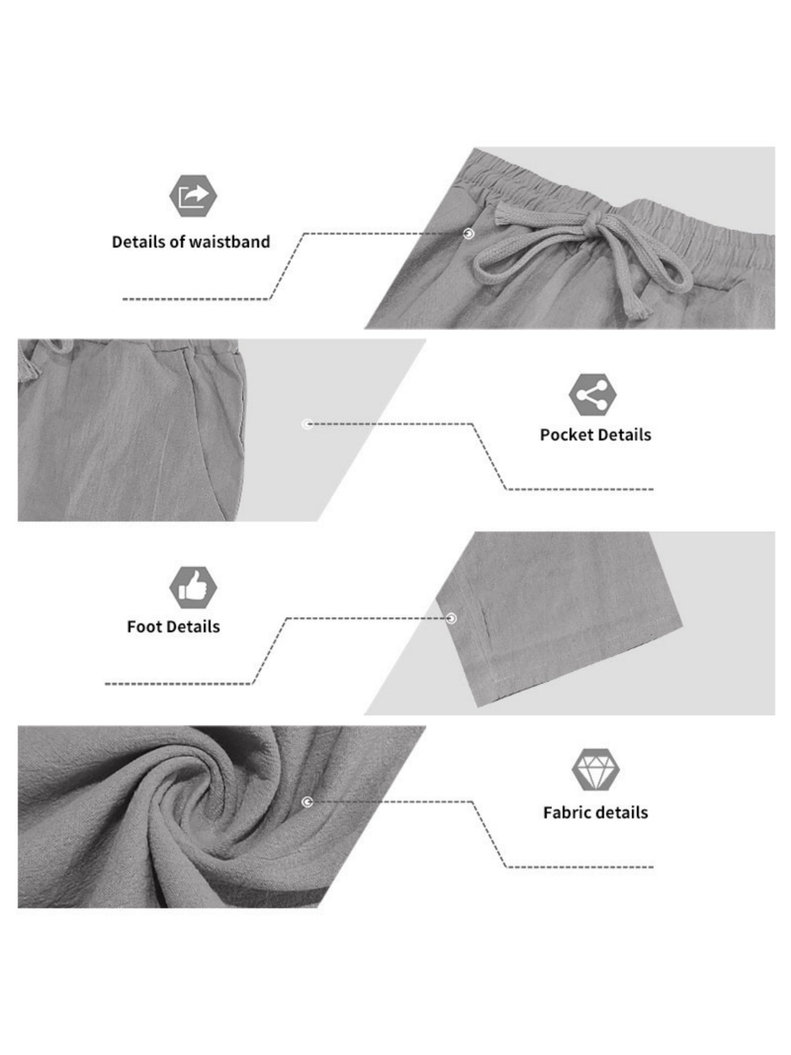 Men Grey Linen Stand Collar Shirt and Trousers Set