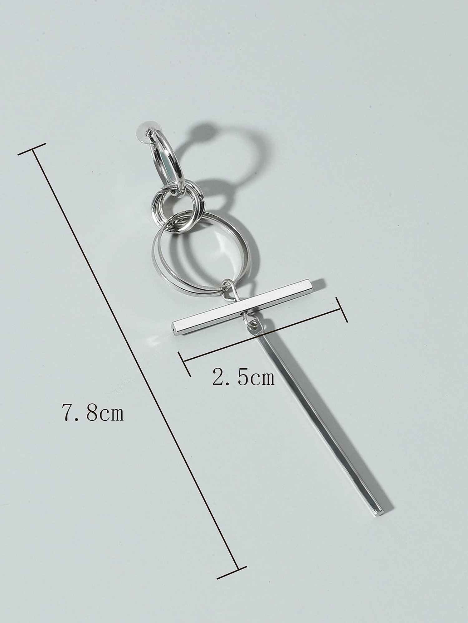 Silver Solid Dangle Earrings