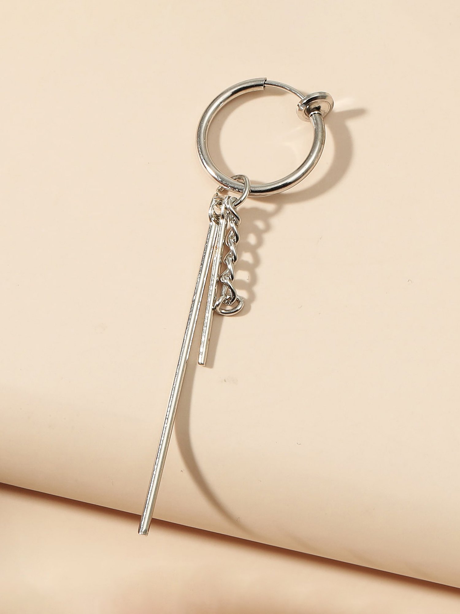 Silver Solid Dangle Earrings