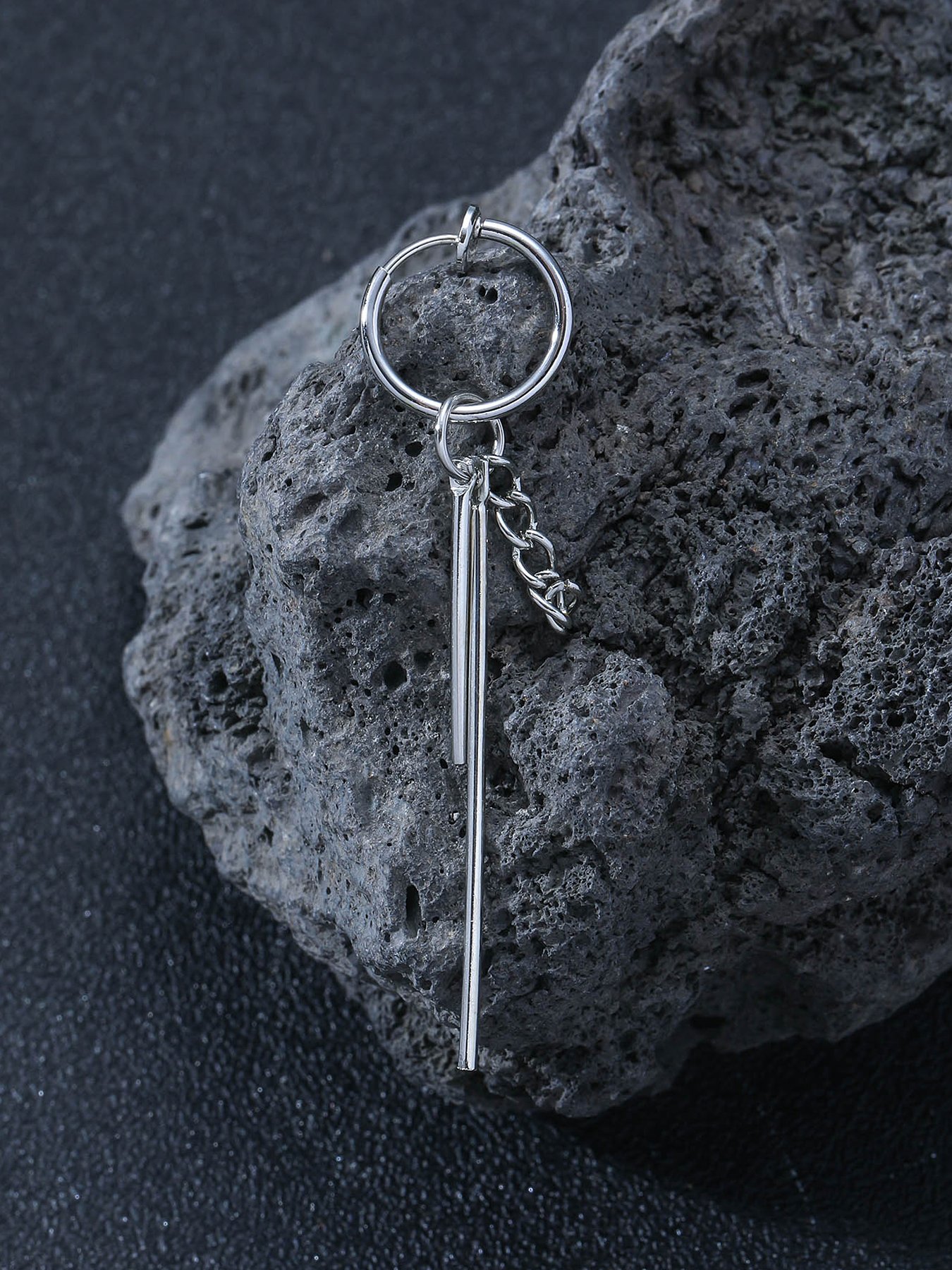 Silver Solid Dangle Earrings