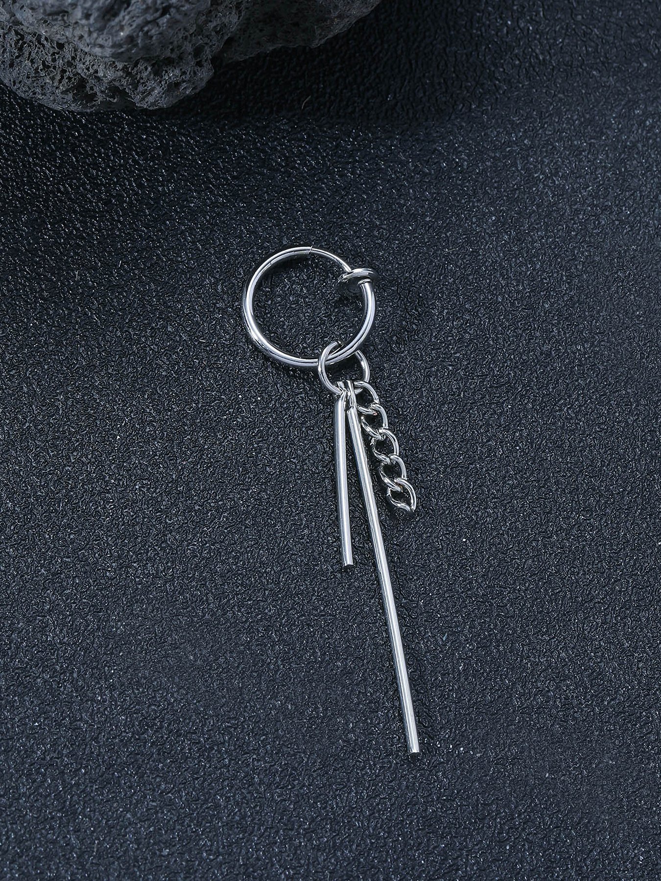 Silver Solid Dangle Earrings
