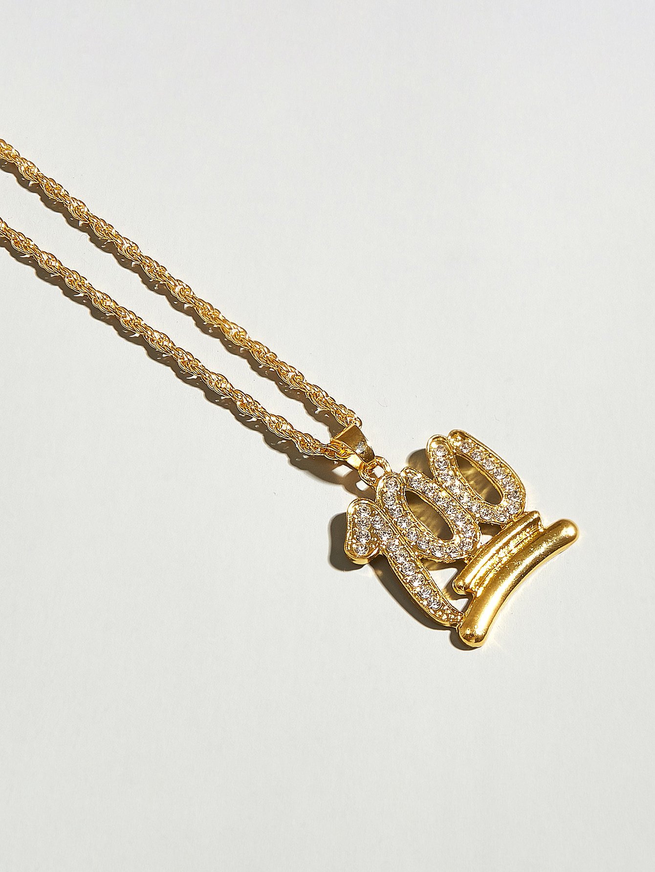 Gold 100 Pendant Necklace