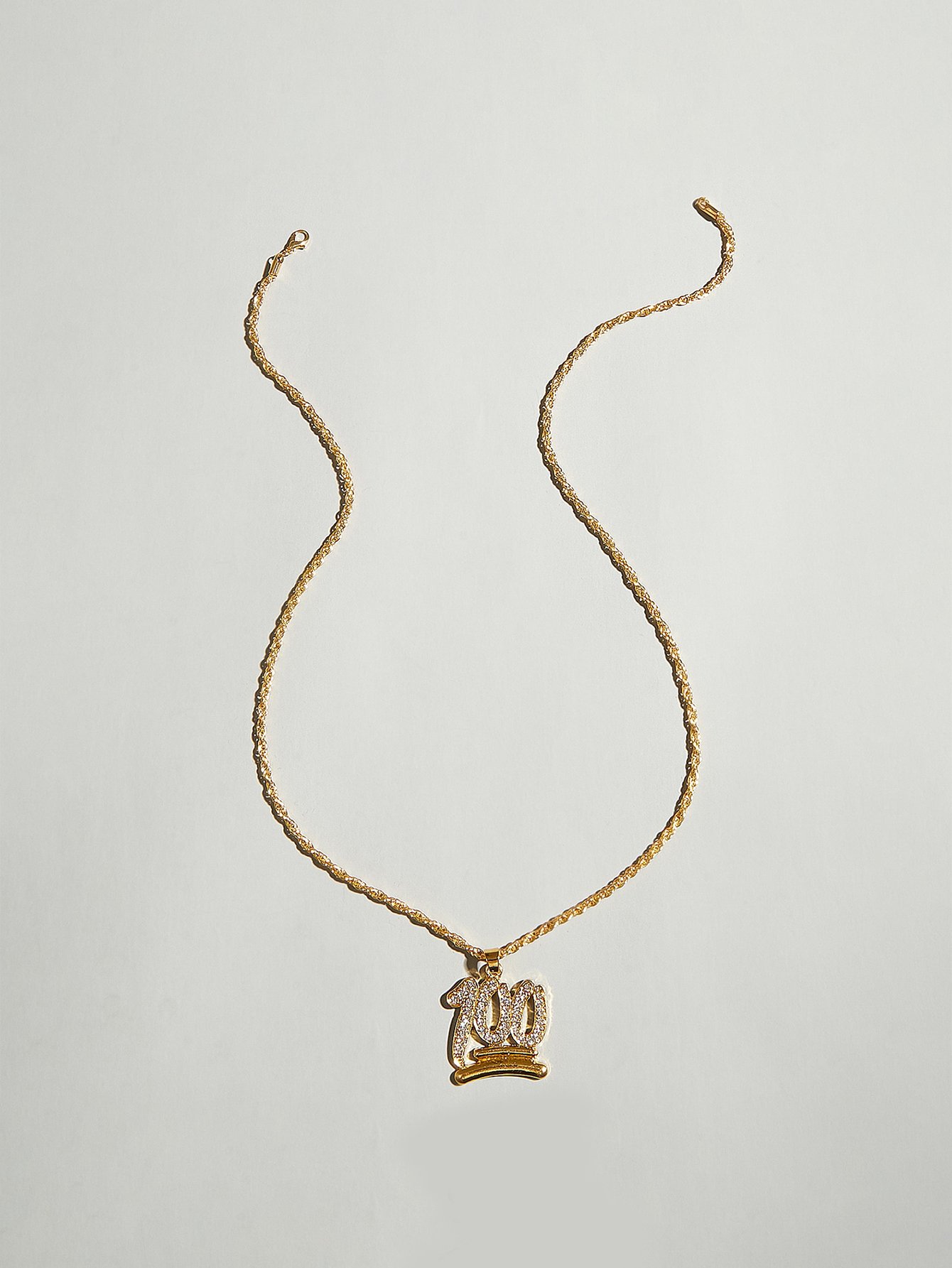 Gold 100 Pendant Necklace
