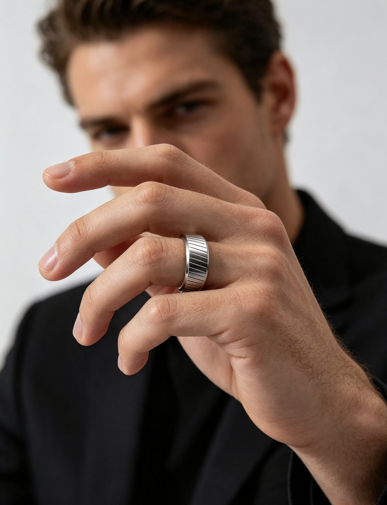 Silver Groove Ring