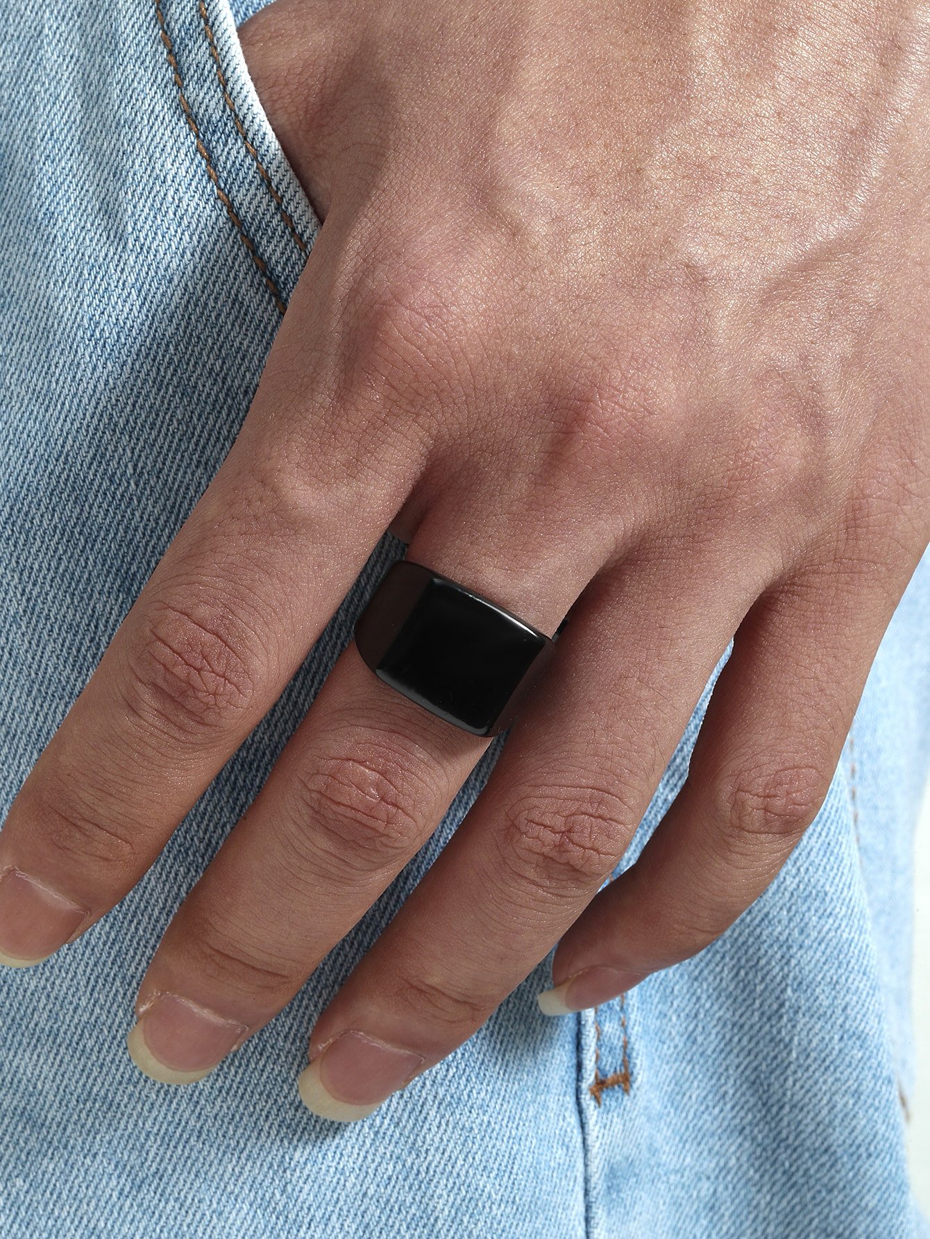 Black Square Signet Ring