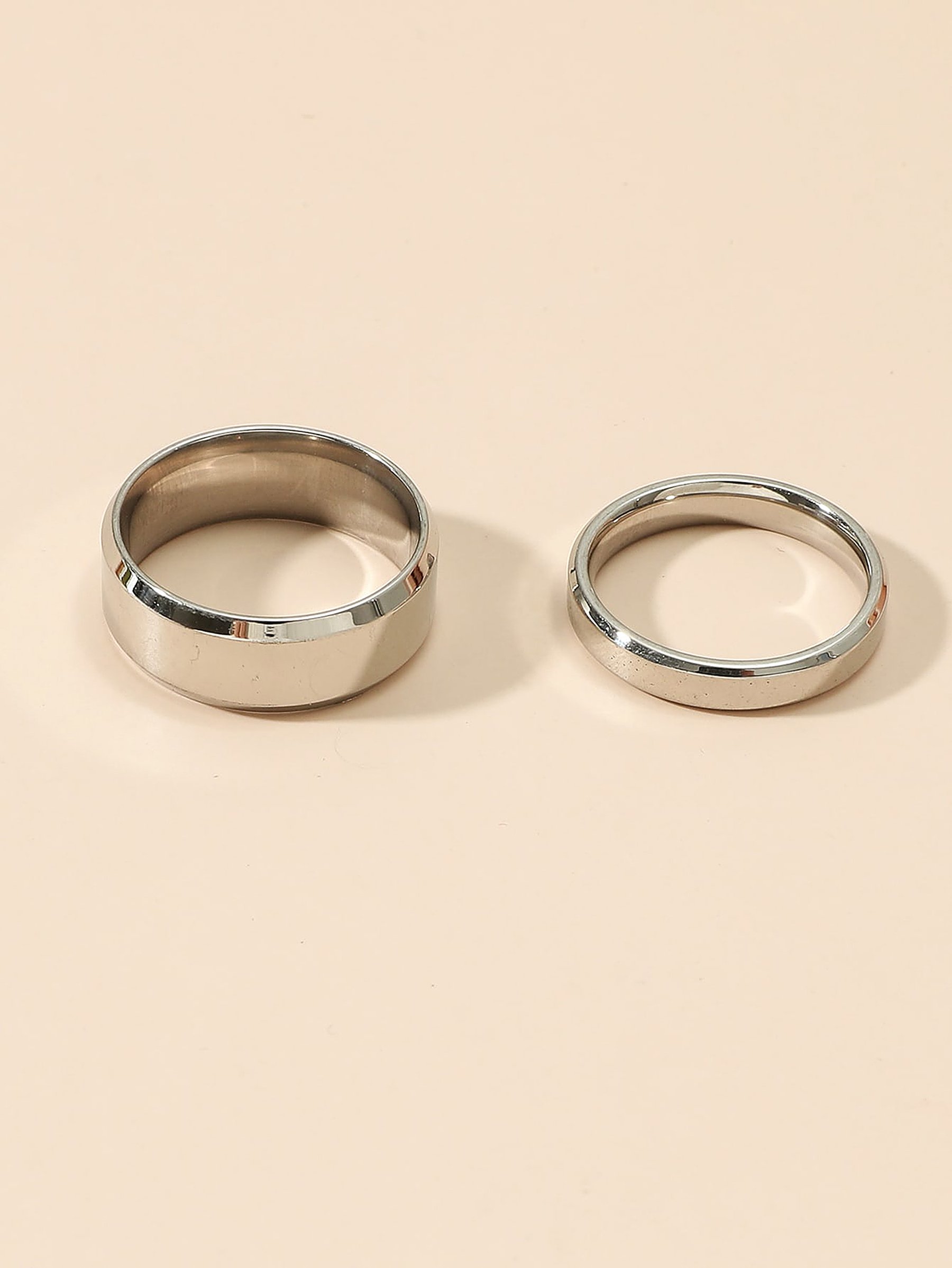  Silver Two-Piece Ring Set