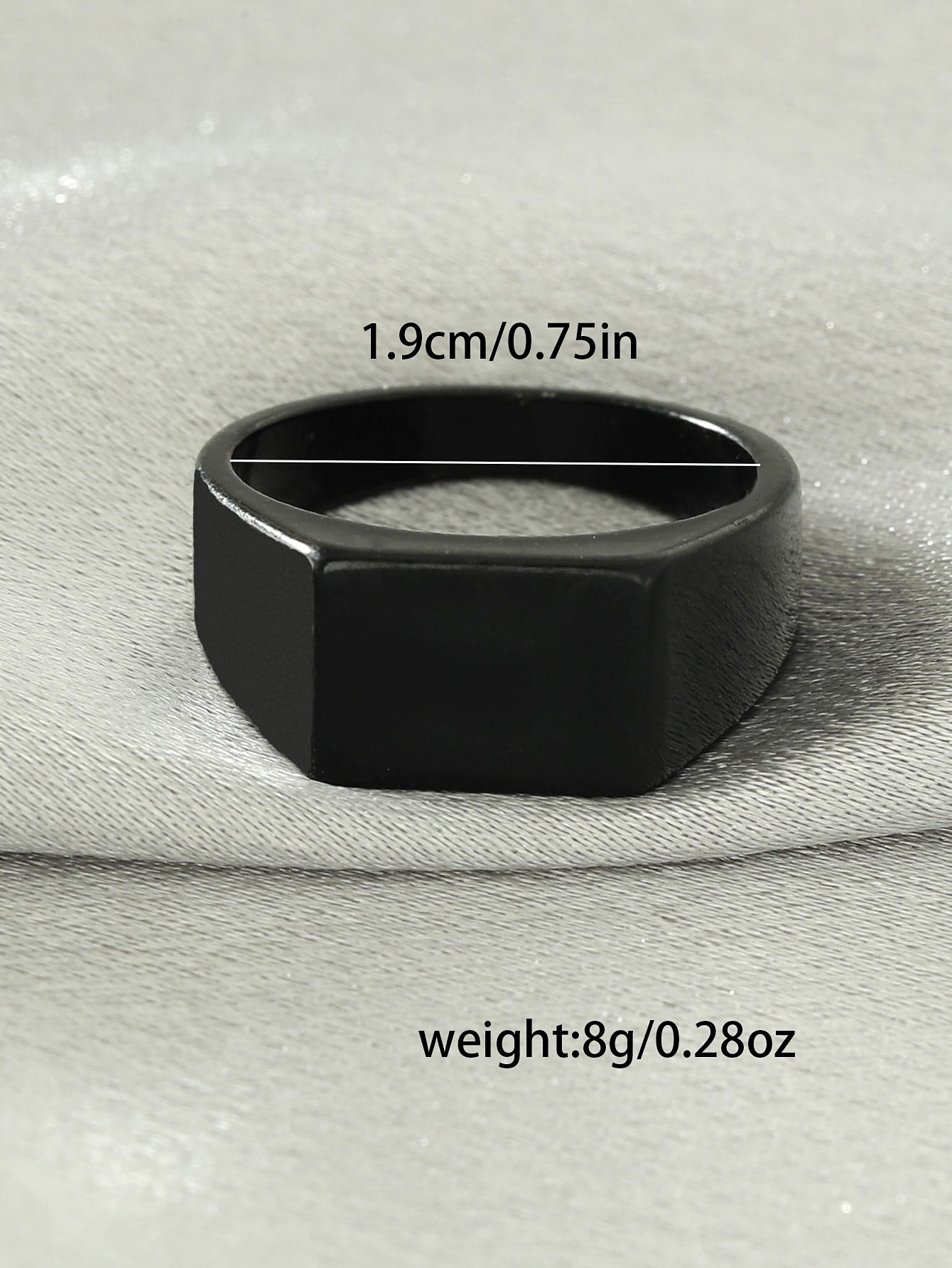 Sleek Black Minimalist Ring
