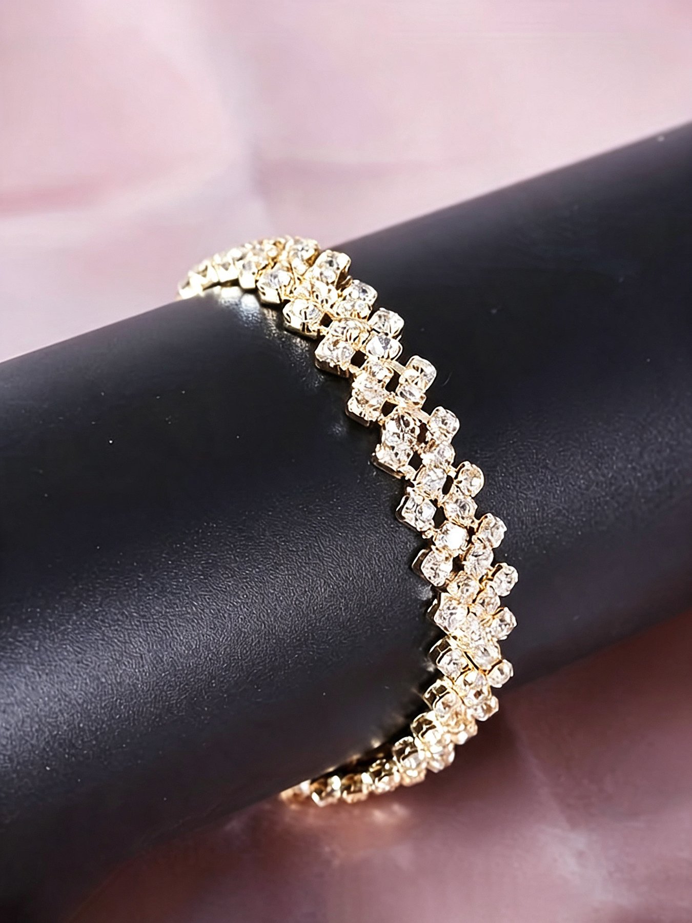 Gold Solid Link Bracelet