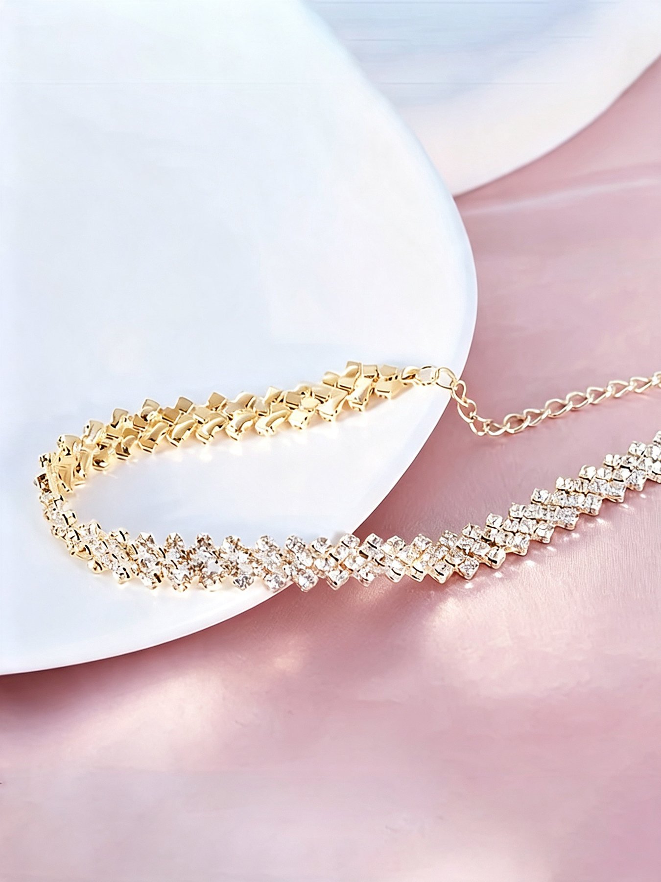 Gold Solid Link Bracelet