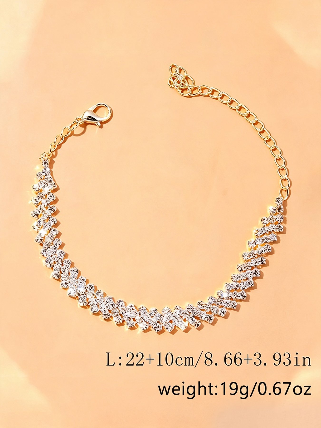 Gold Solid Link Bracelet