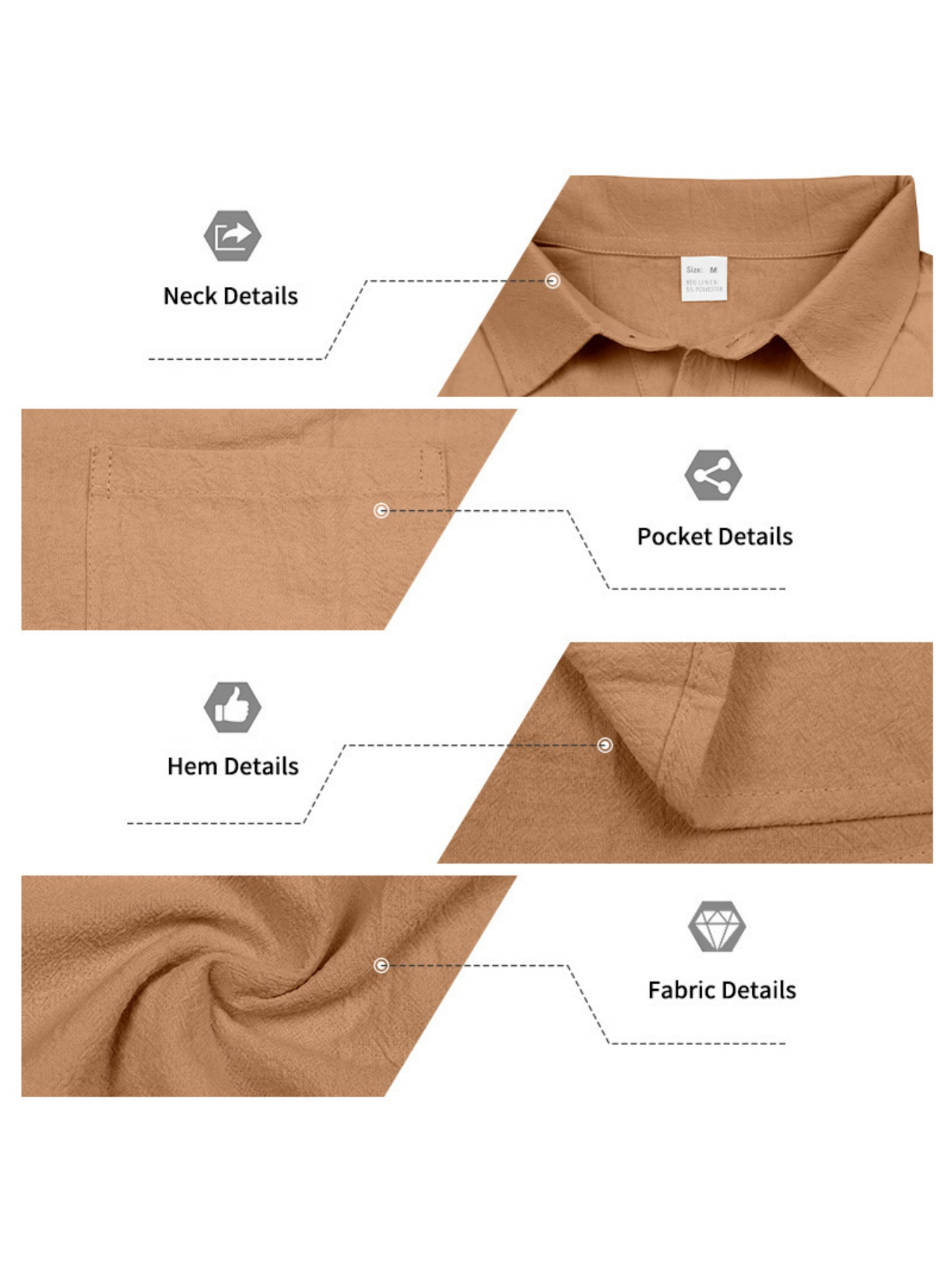 Men Brown Linen Sleeveless Shirt and Trousers Set