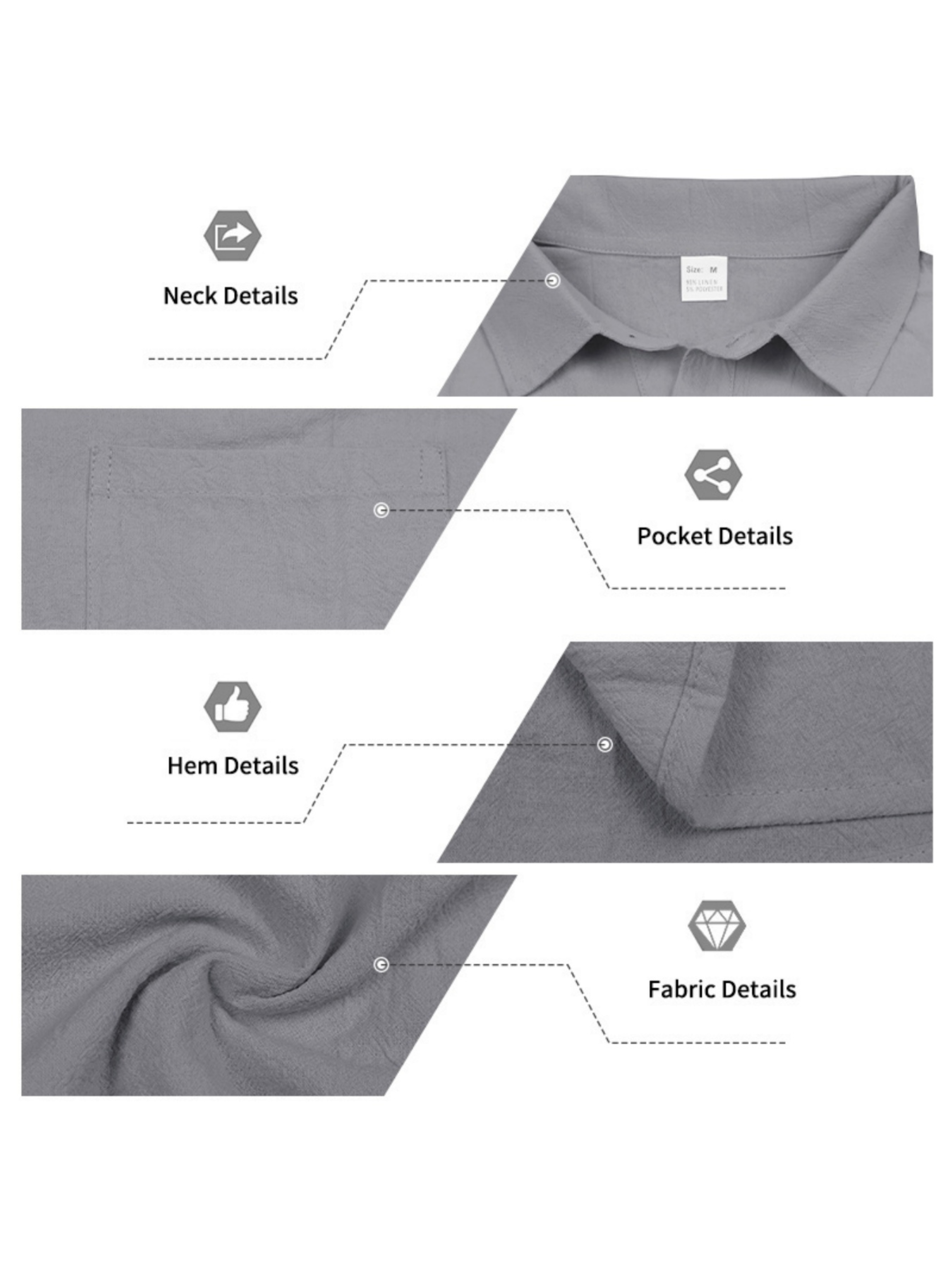 Men Grey Linen Sleeveless Shirt and Trousers Set