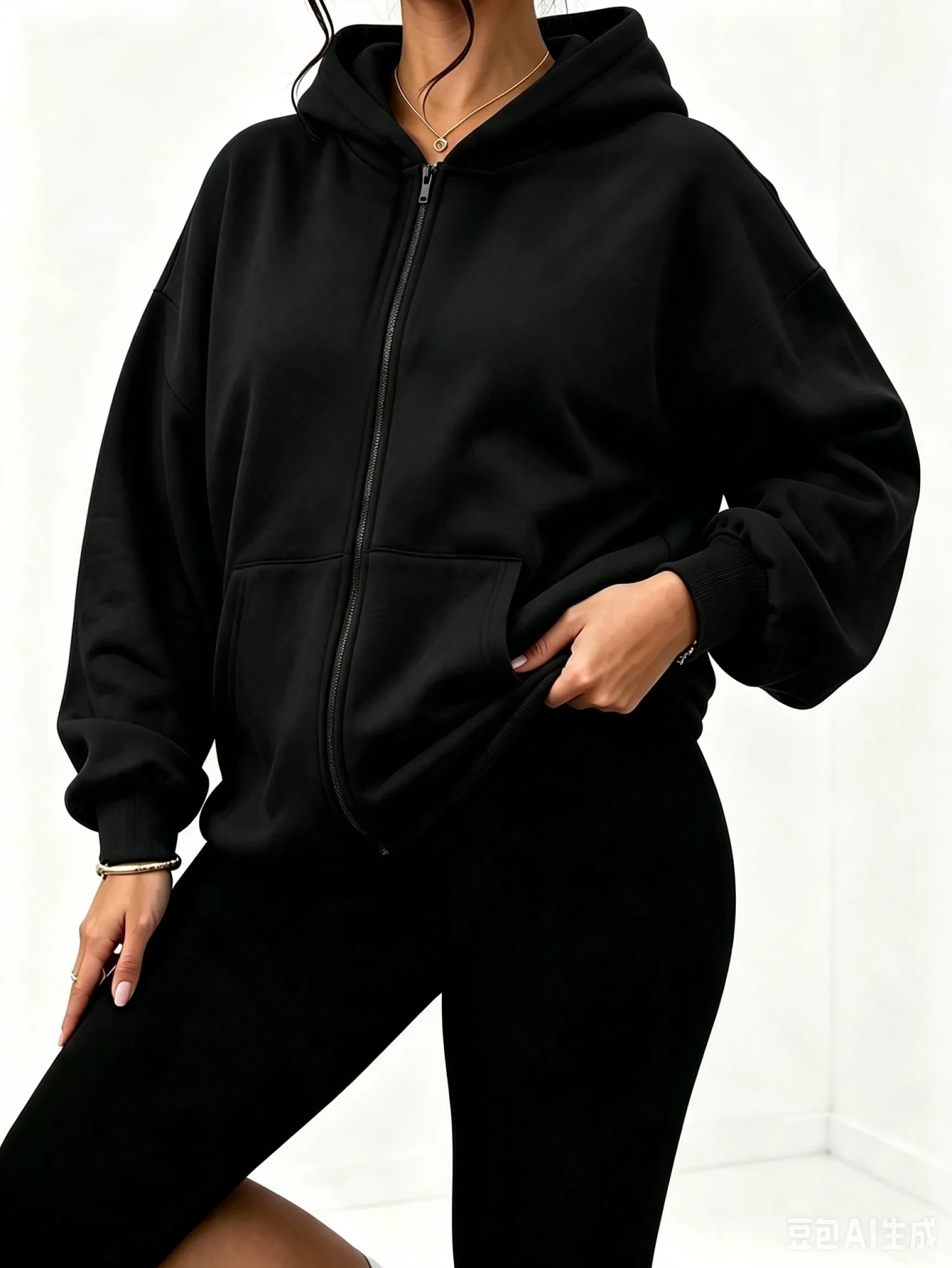 Women Black Born to Be King Teddy Bear Graphic Hoodie