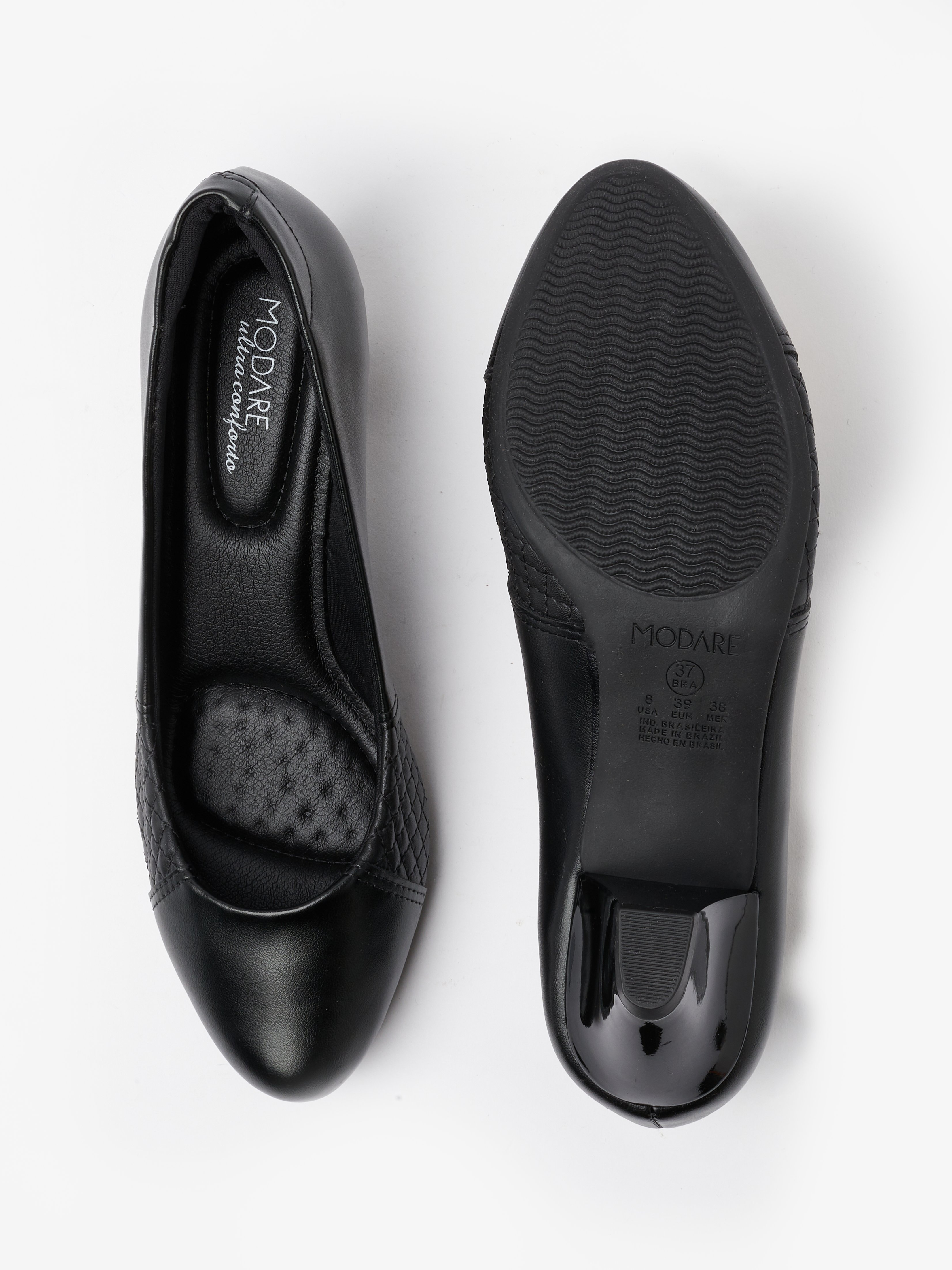 Black Solid Slip On Shoes