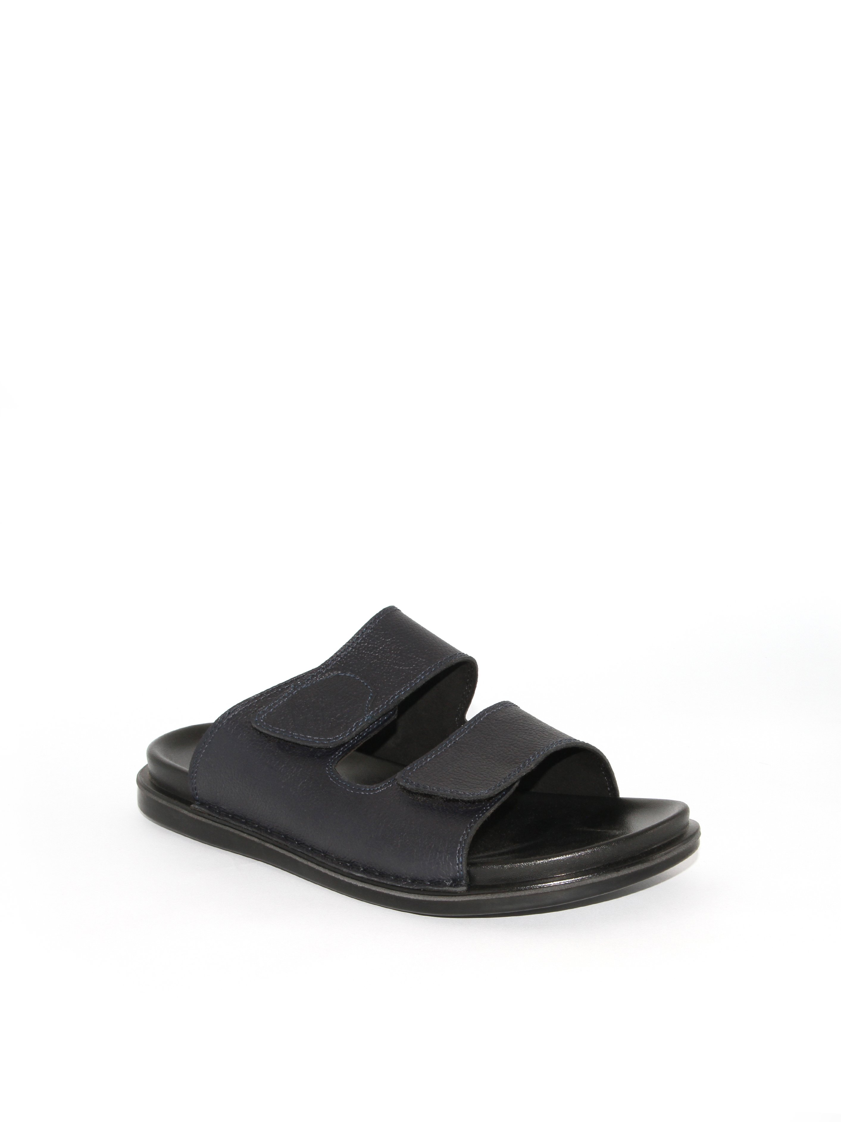 Black Plain Sandals
