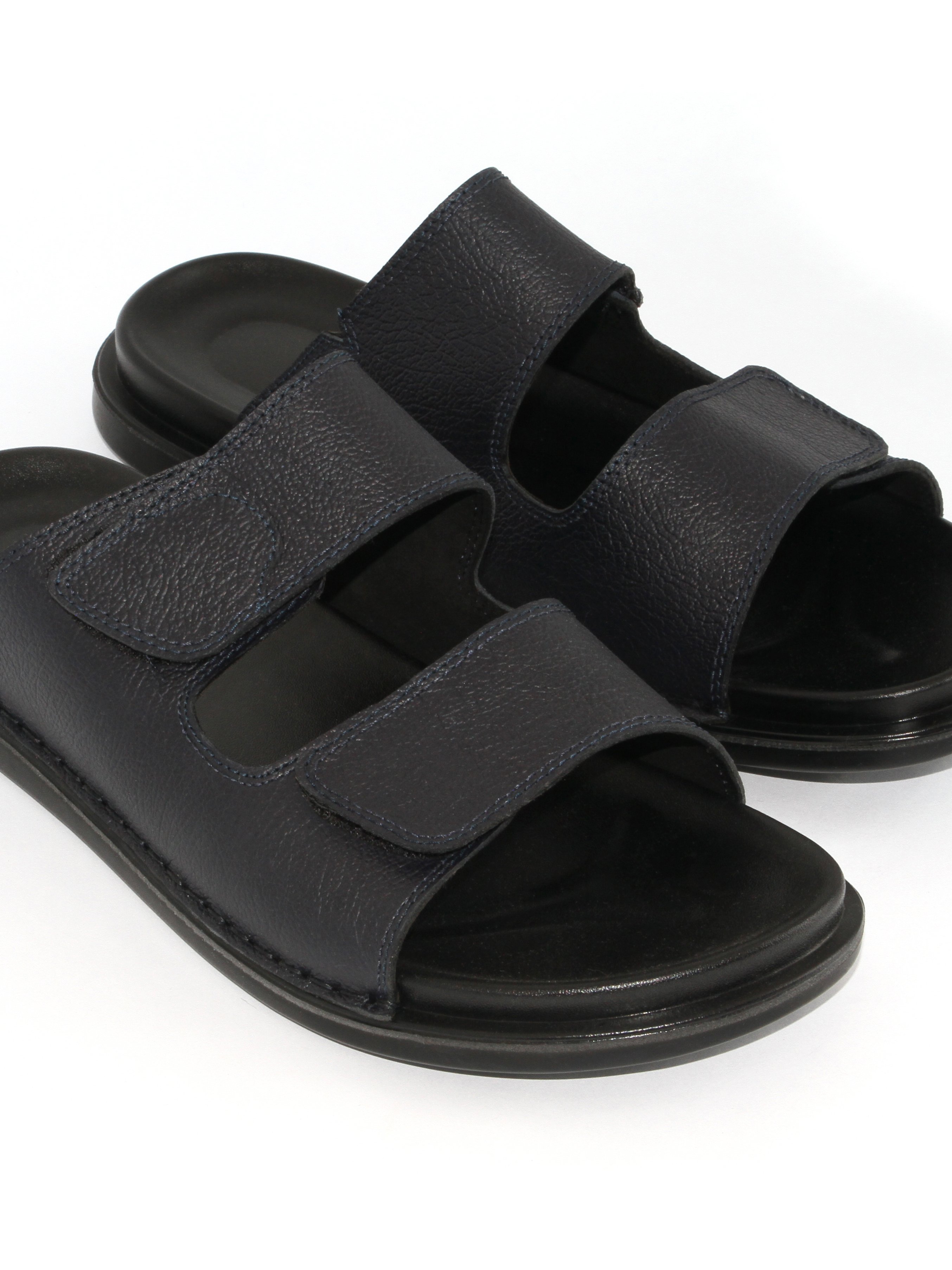 Black Plain Sandals