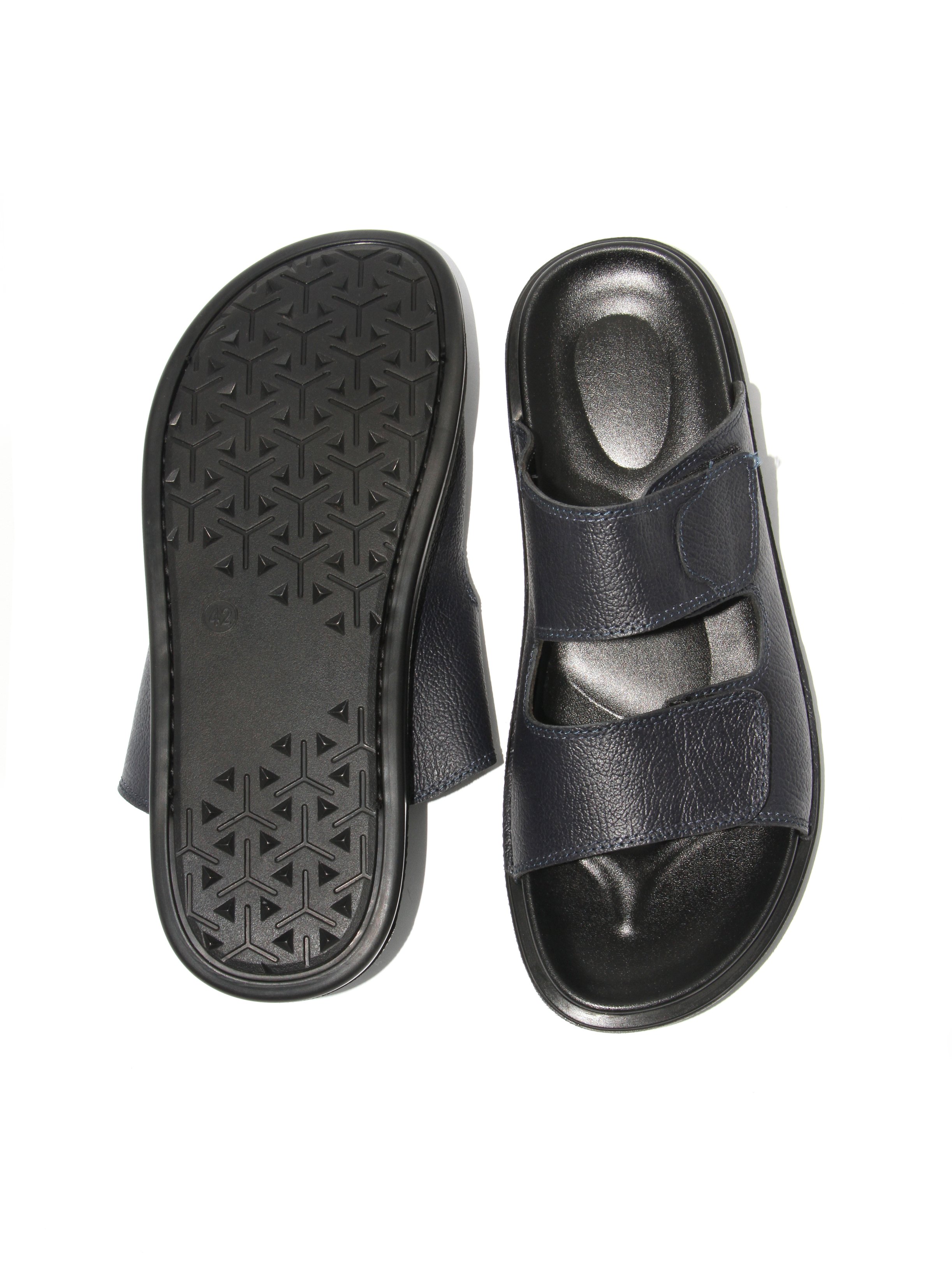 Black Plain Sandals