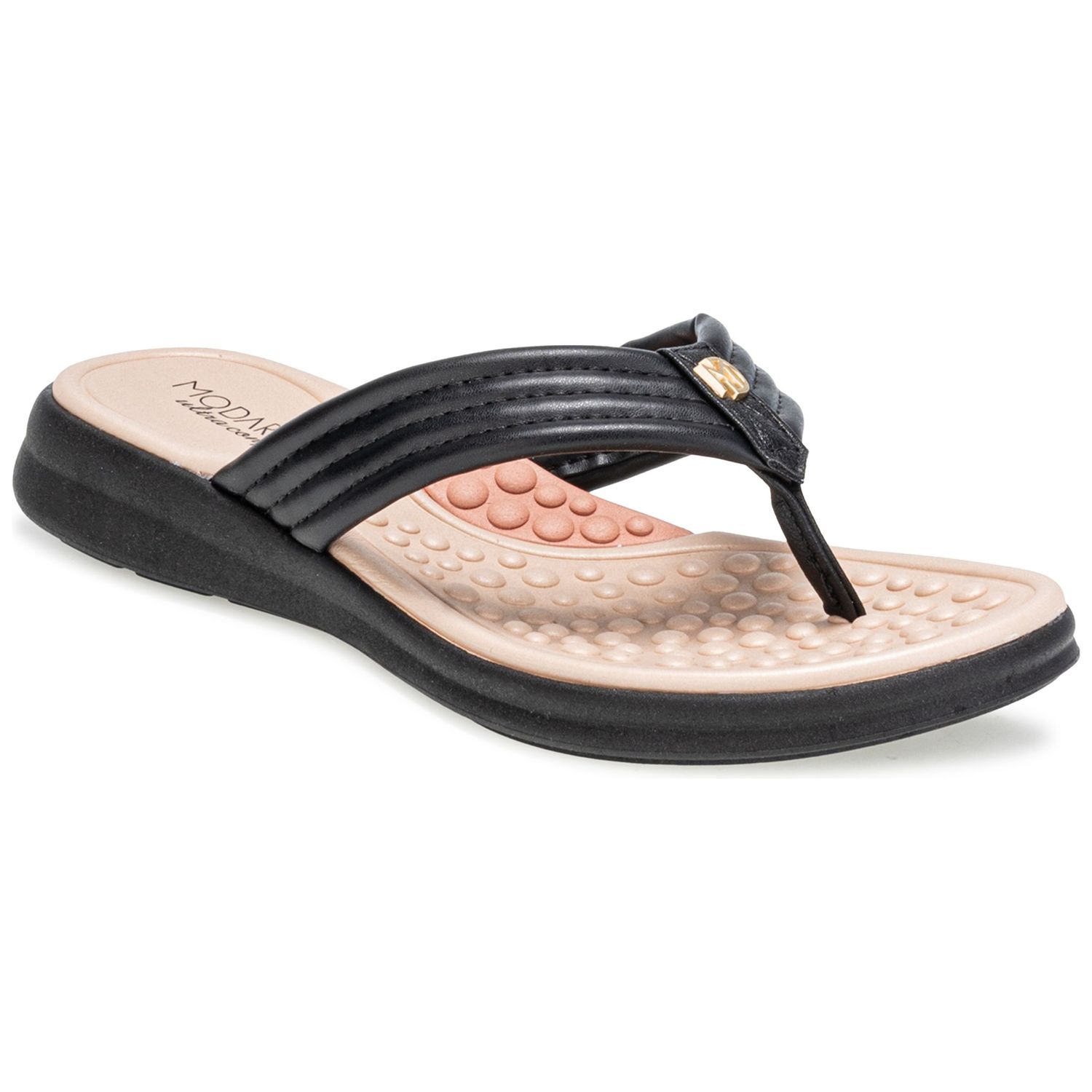Black Flat Comfort Sandals
