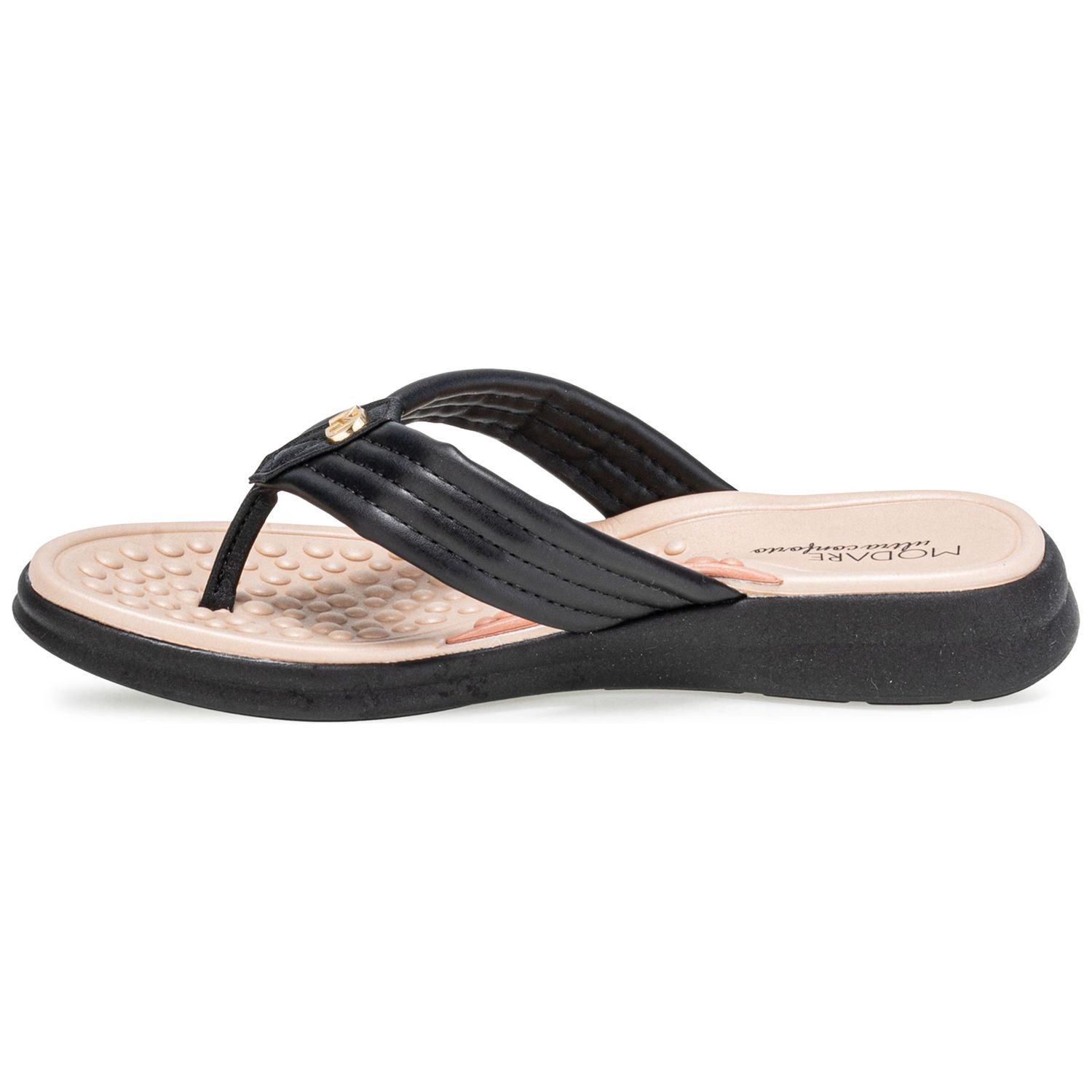 Black Flat Comfort Sandals