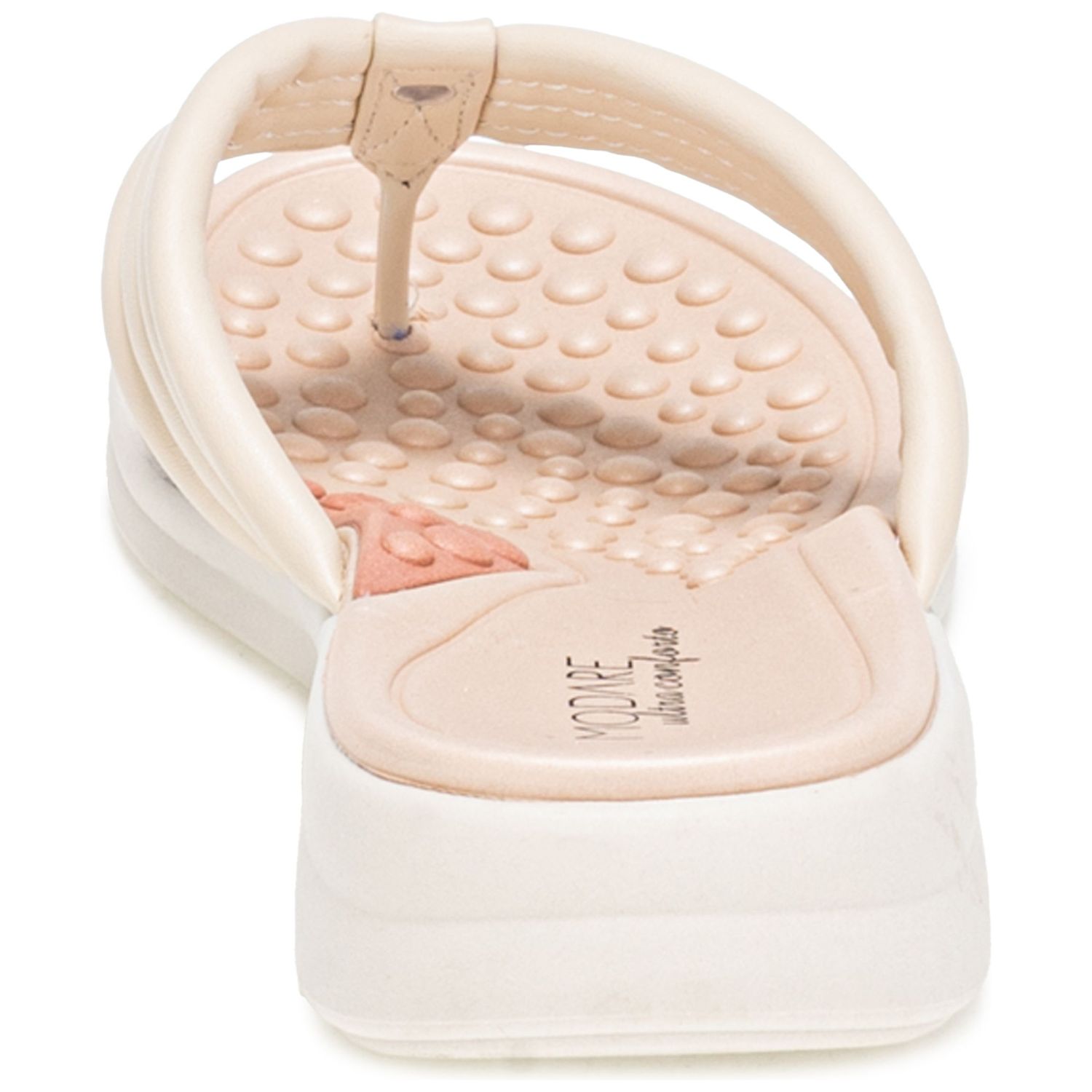 Cream Flat Comfort Sandals